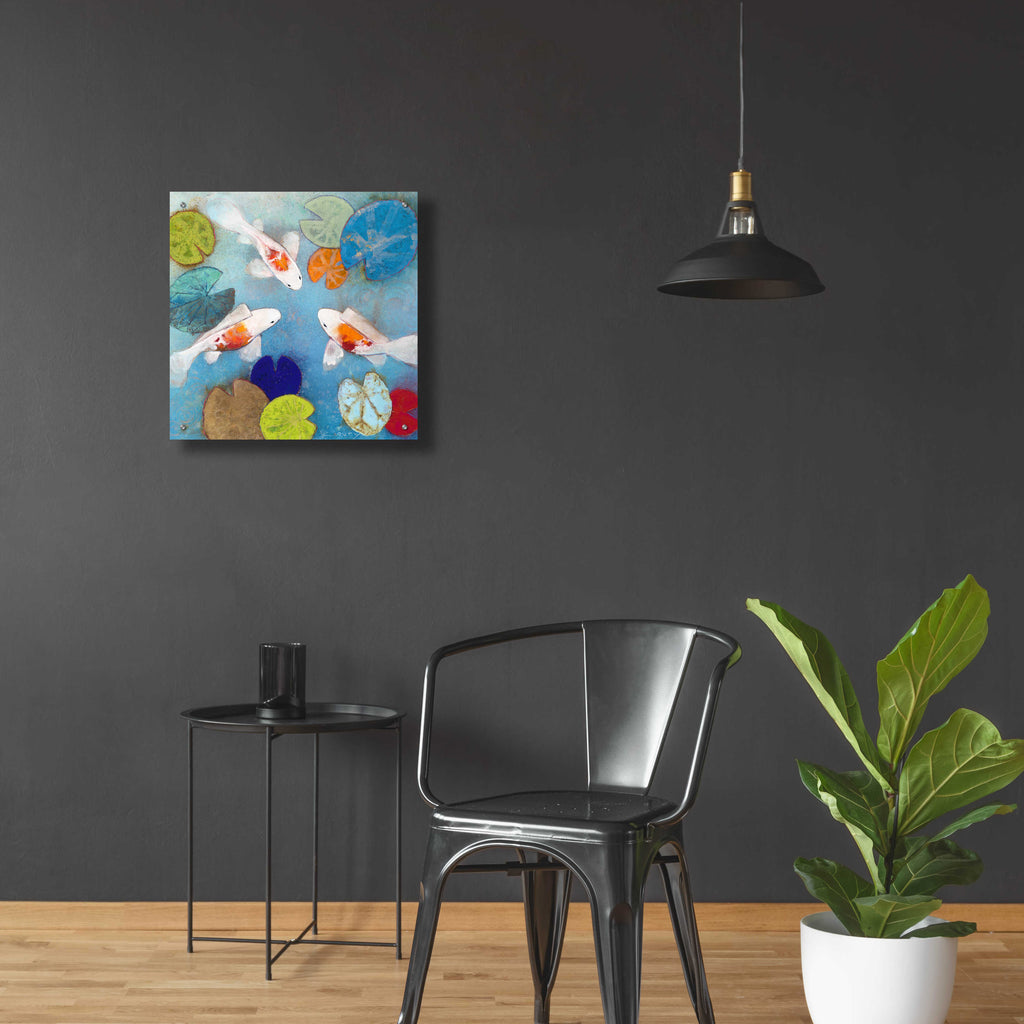 Epic Art 'Koi 2' by Aleah Koury, Acrylic Glass Wall Art,24x24