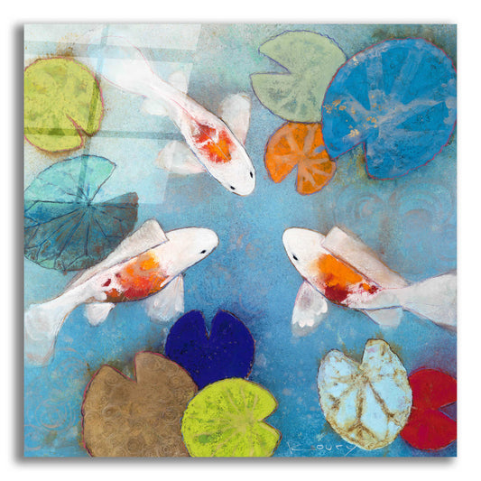 Epic Art 'Koi 2' by Aleah Koury, Acrylic Glass Wall Art