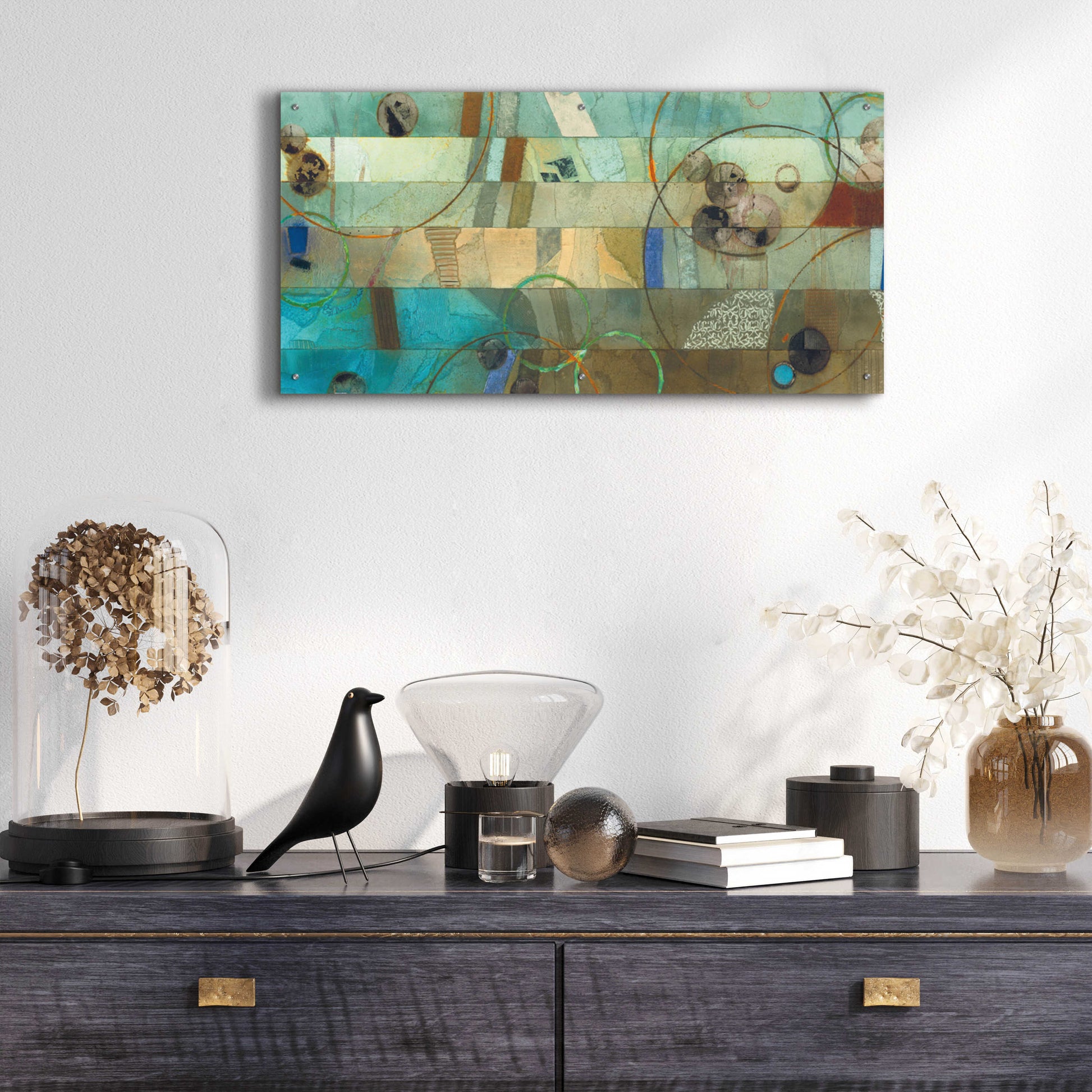 Epic Art 'Of This World No. 18' by Aleah Koury, Acrylic Glass Wall Art,48x24