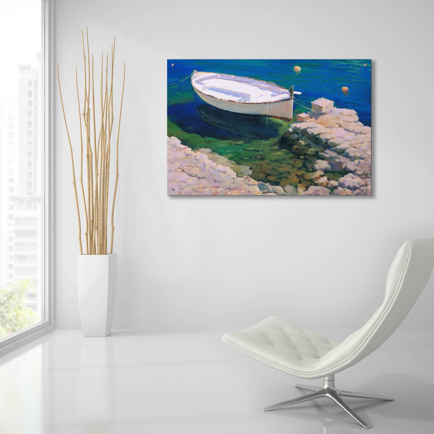 Epic Art 'Boat' by Alex Hook Krioutchkov, Acrylic Glass Wall Art,36x24