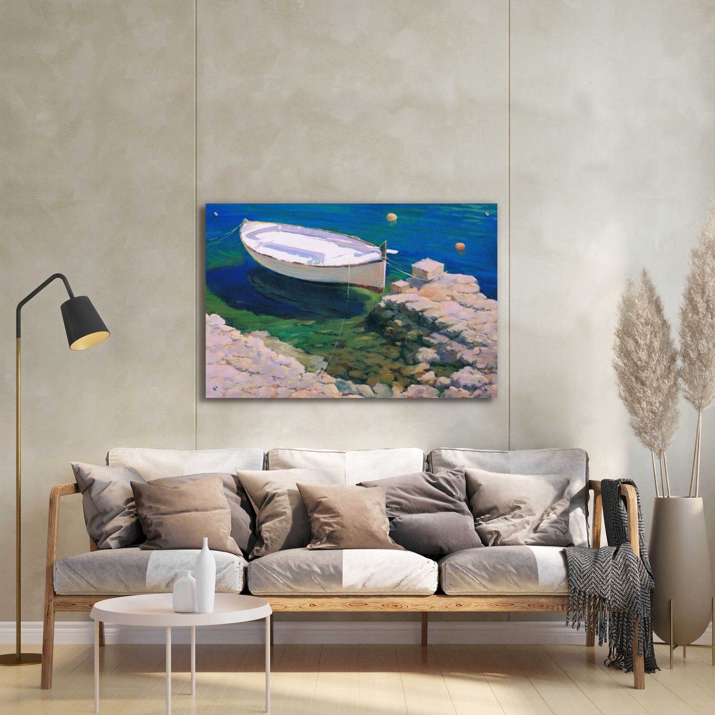 Epic Art 'Boat' by Alex Hook Krioutchkov, Acrylic Glass Wall Art,36x24