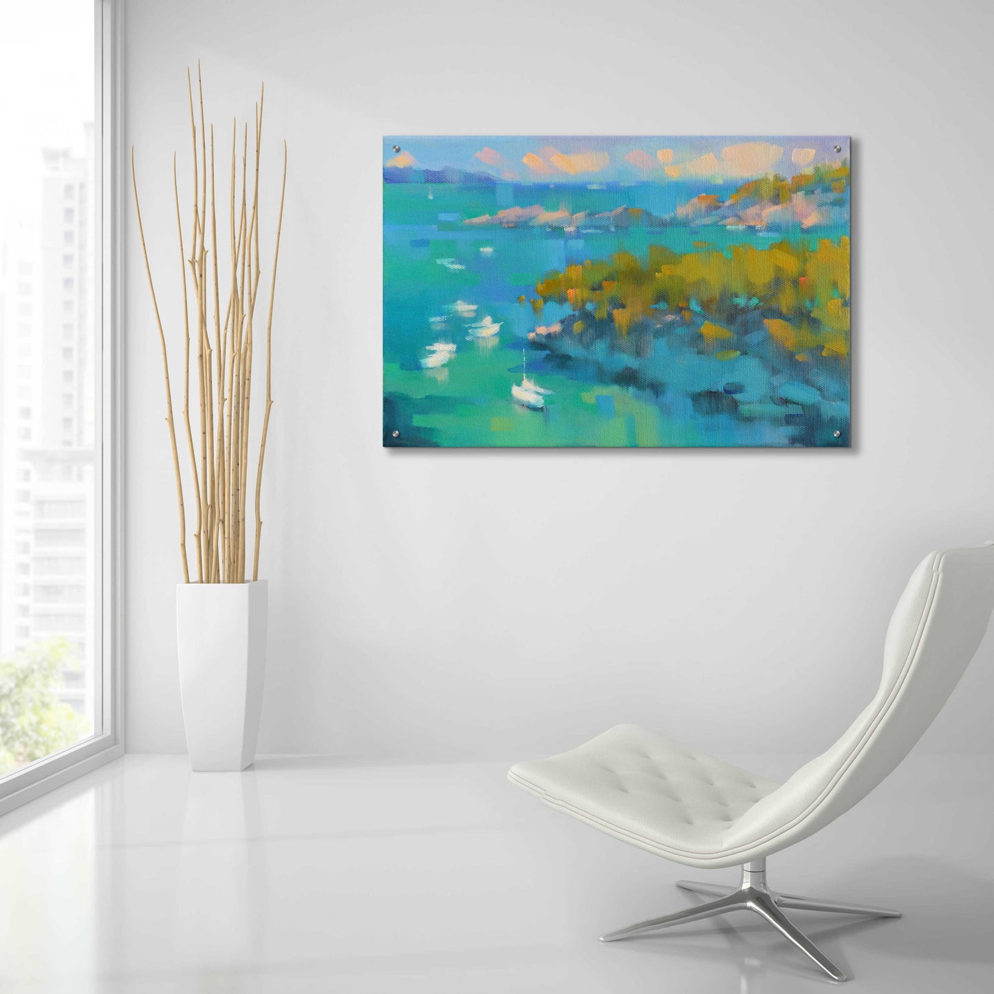 Epic Art 'Cala Fornels II' by Alex Hook Krioutchkov, Acrylic Glass Wall Art,36x24