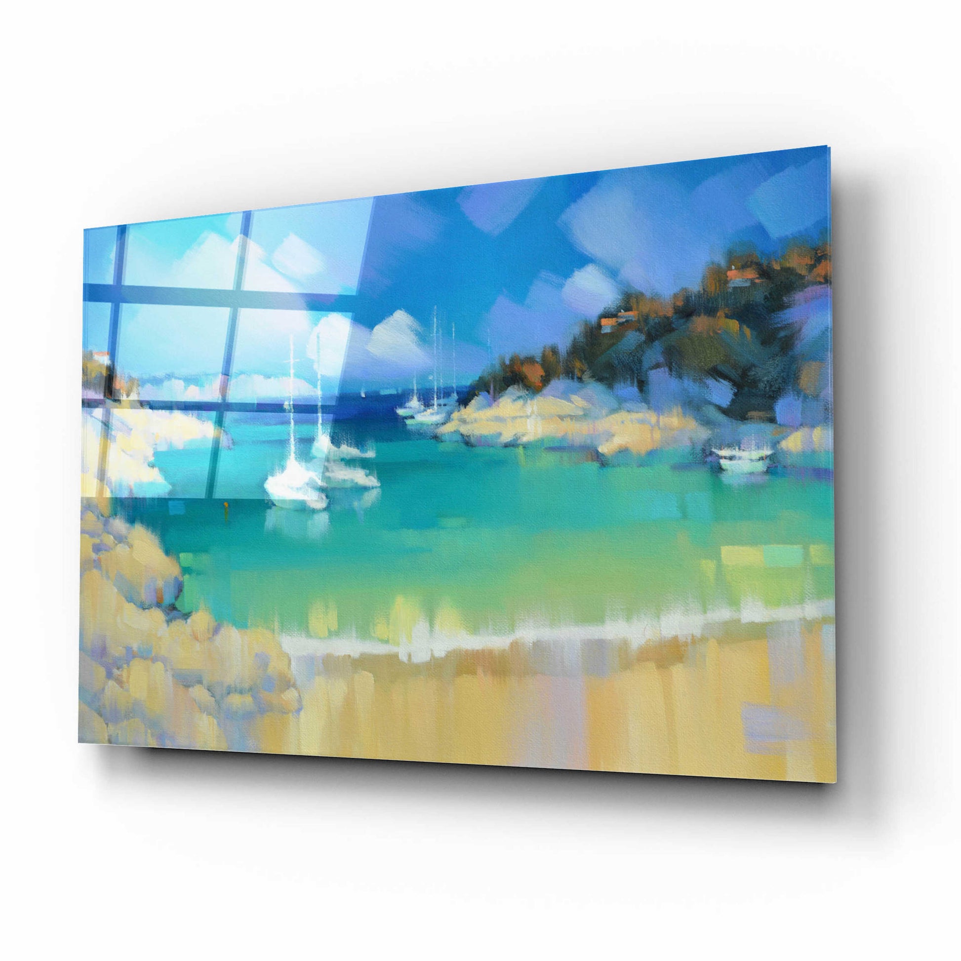 Epic Art 'Cala Llombards IV' by Alex Hook Krioutchkov, Acrylic Glass Wall Art,16x12