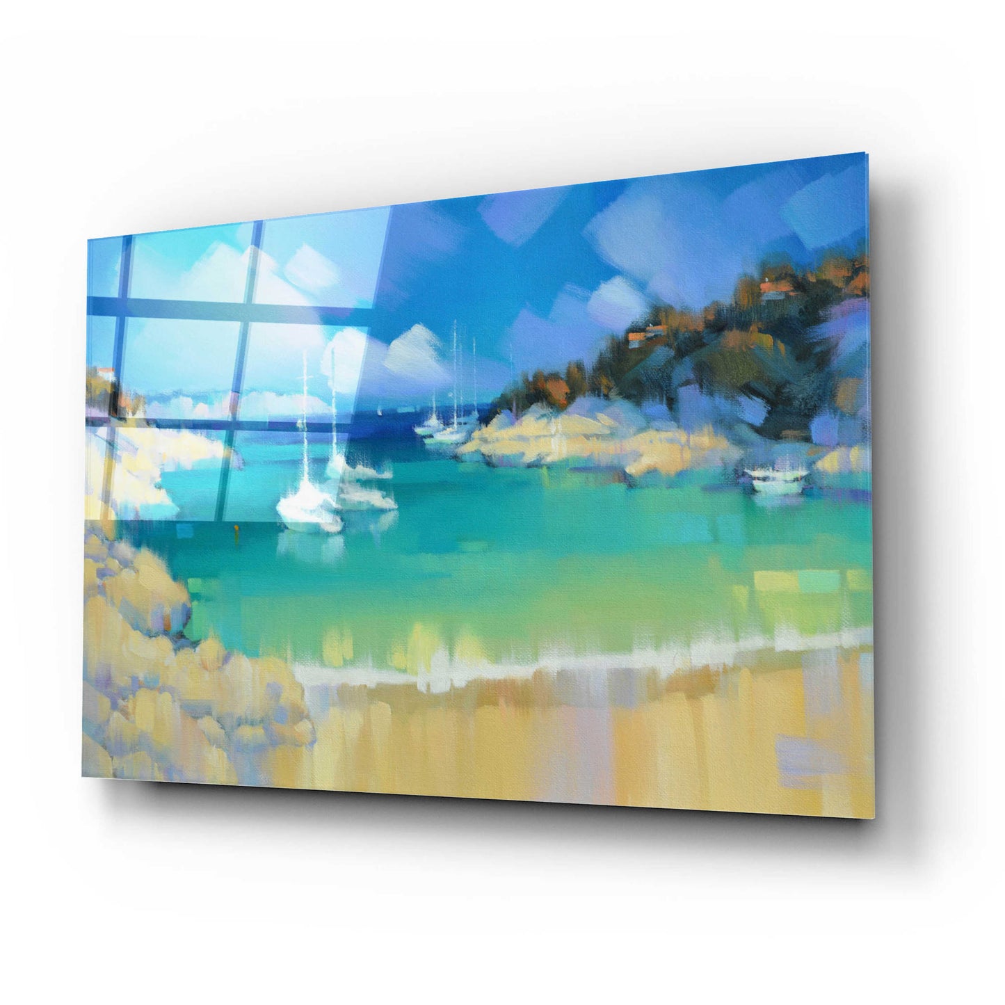 Epic Art 'Cala Llombards IV' by Alex Hook Krioutchkov, Acrylic Glass Wall Art,24x16