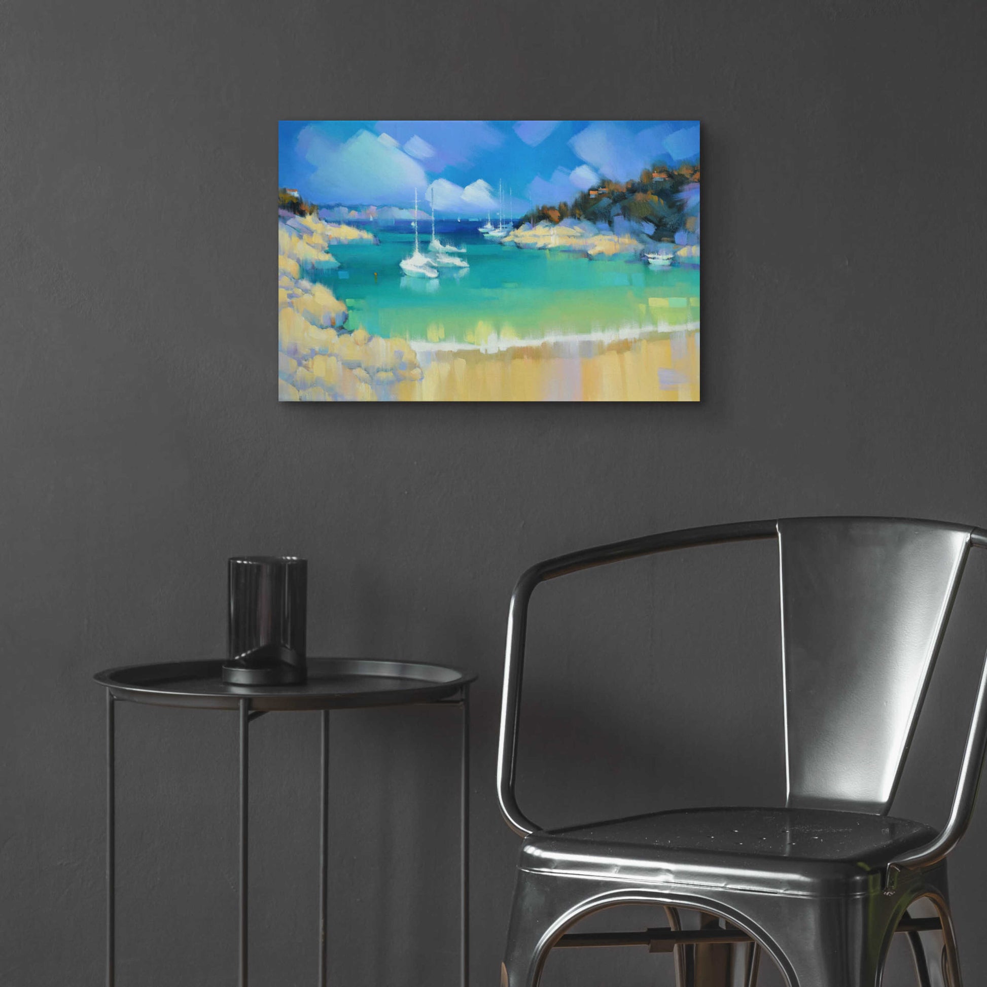 Epic Art 'Cala Llombards IV' by Alex Hook Krioutchkov, Acrylic Glass Wall Art,24x16