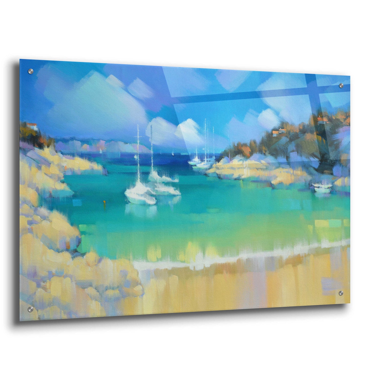 Epic Art 'Cala Llombards IV' by Alex Hook Krioutchkov, Acrylic Glass Wall Art,36x24