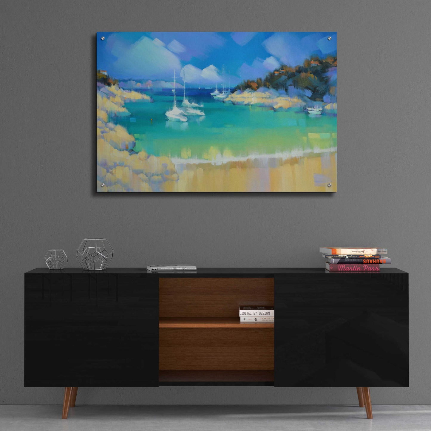 Epic Art 'Cala Llombards IV' by Alex Hook Krioutchkov, Acrylic Glass Wall Art,36x24