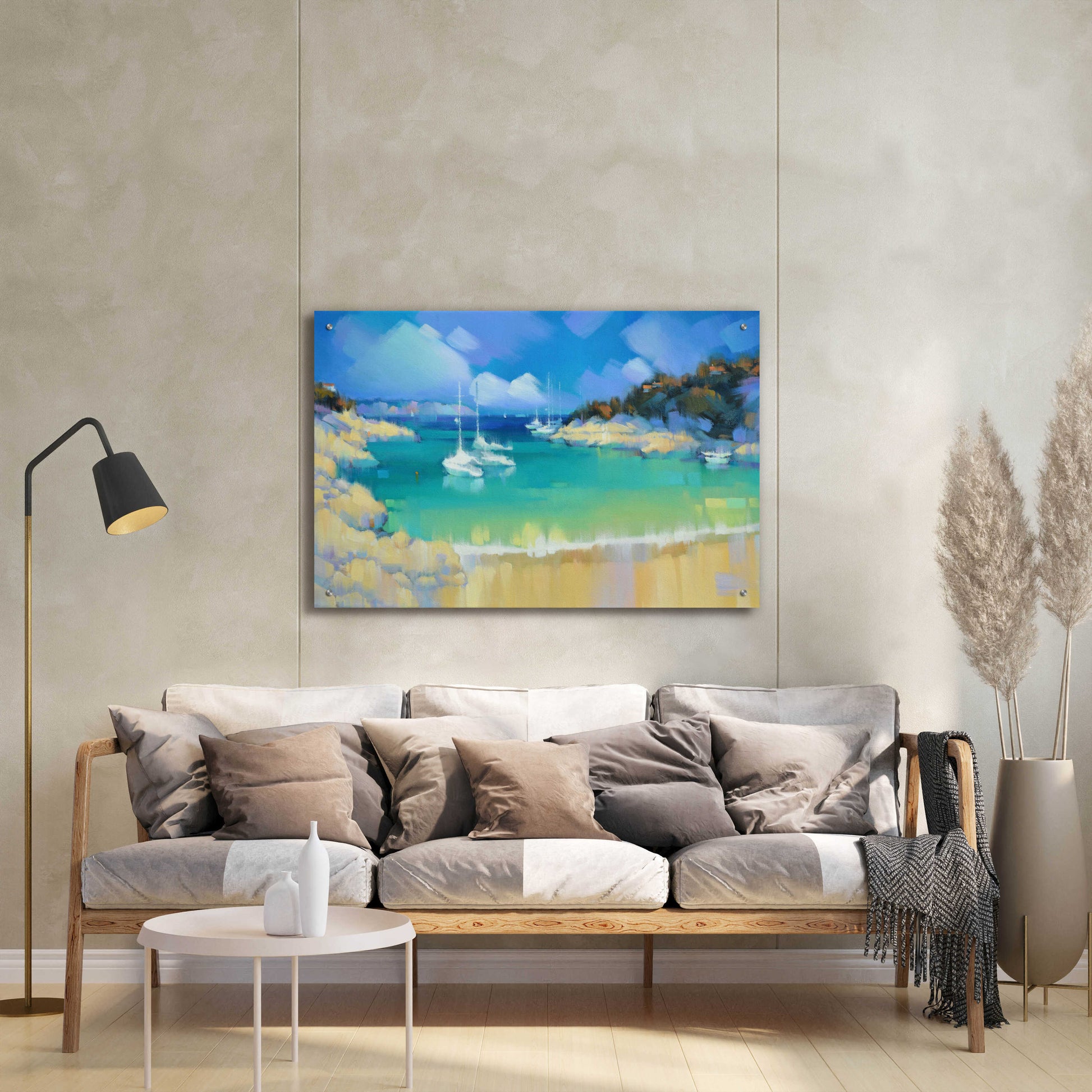 Epic Art 'Cala Llombards IV' by Alex Hook Krioutchkov, Acrylic Glass Wall Art,36x24