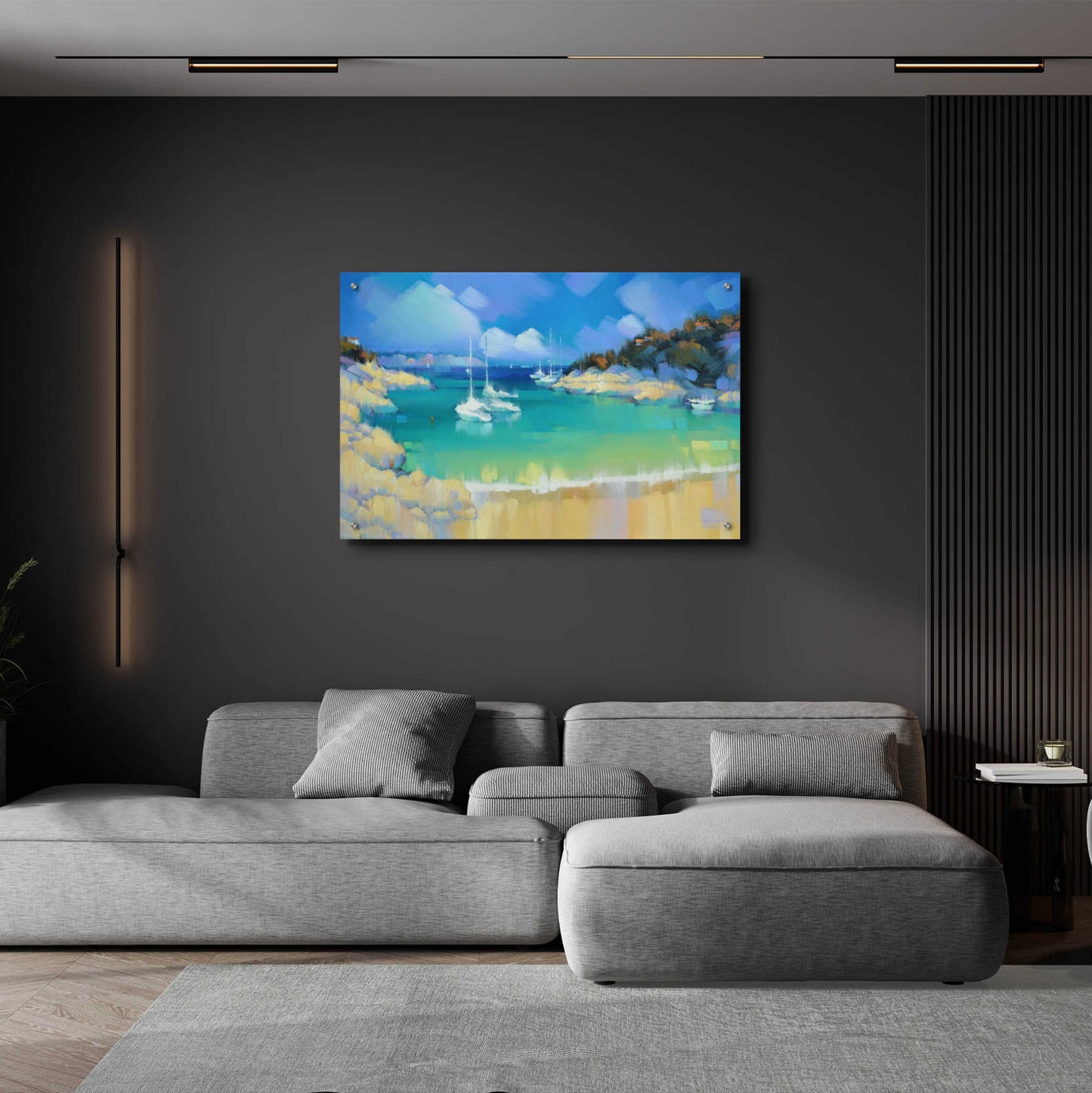 Epic Art 'Cala Llombards IV' by Alex Hook Krioutchkov, Acrylic Glass Wall Art,36x24