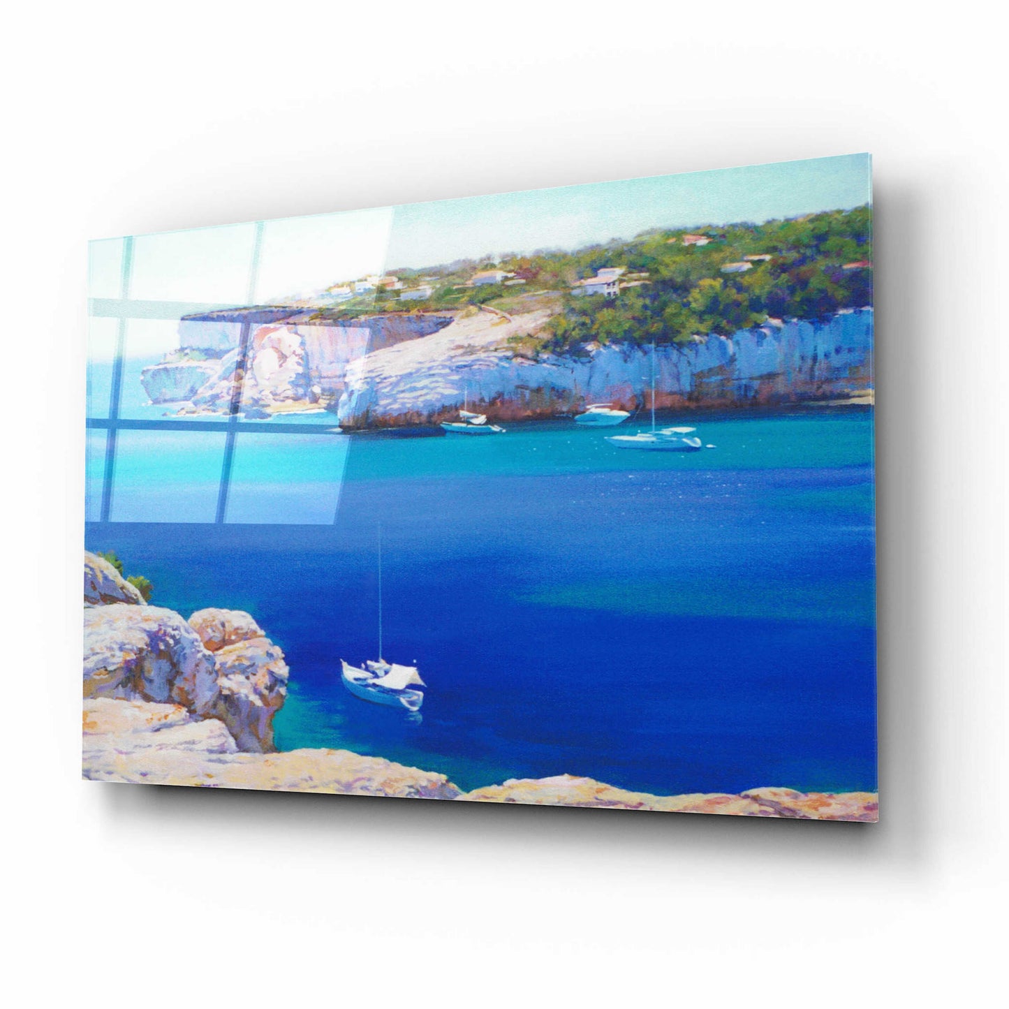 Epic Art 'Cala Llombards' by Alex Hook Krioutchkov, Acrylic Glass Wall Art,16x12