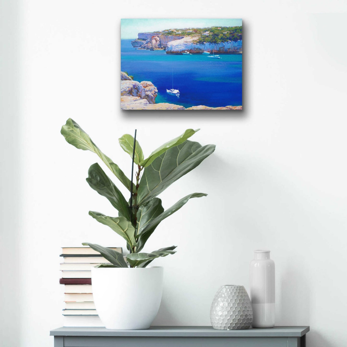 Epic Art 'Cala Llombards' by Alex Hook Krioutchkov, Acrylic Glass Wall Art,16x12