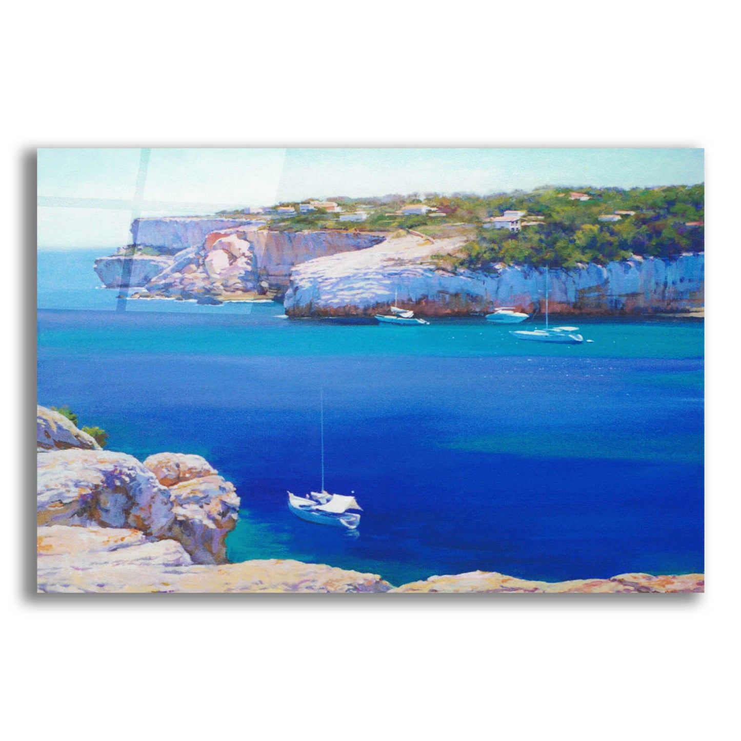 Epic Art 'Cala Llombards' by Alex Hook Krioutchkov, Acrylic Glass Wall Art,16x12