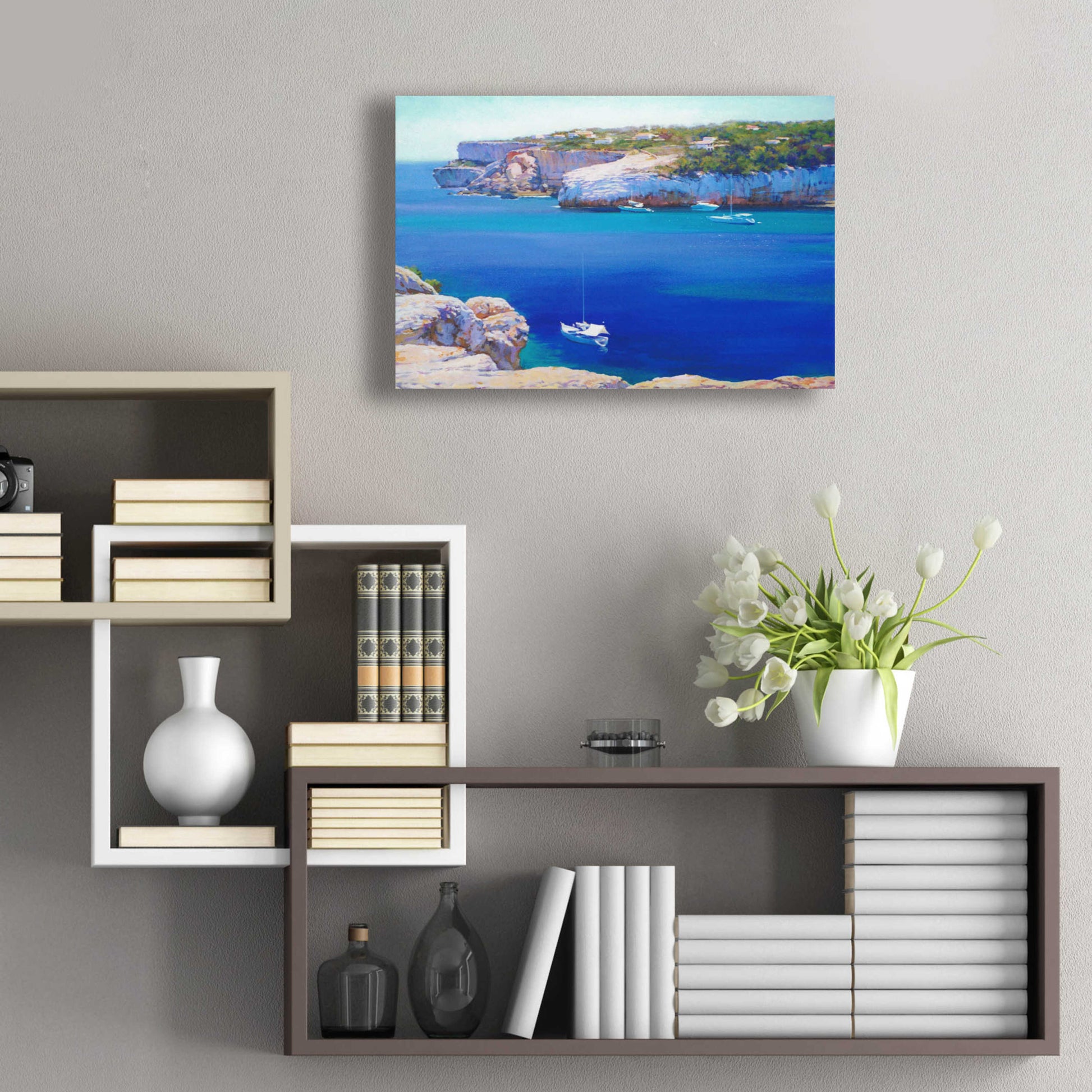 Epic Art 'Cala Llombards' by Alex Hook Krioutchkov, Acrylic Glass Wall Art,24x16