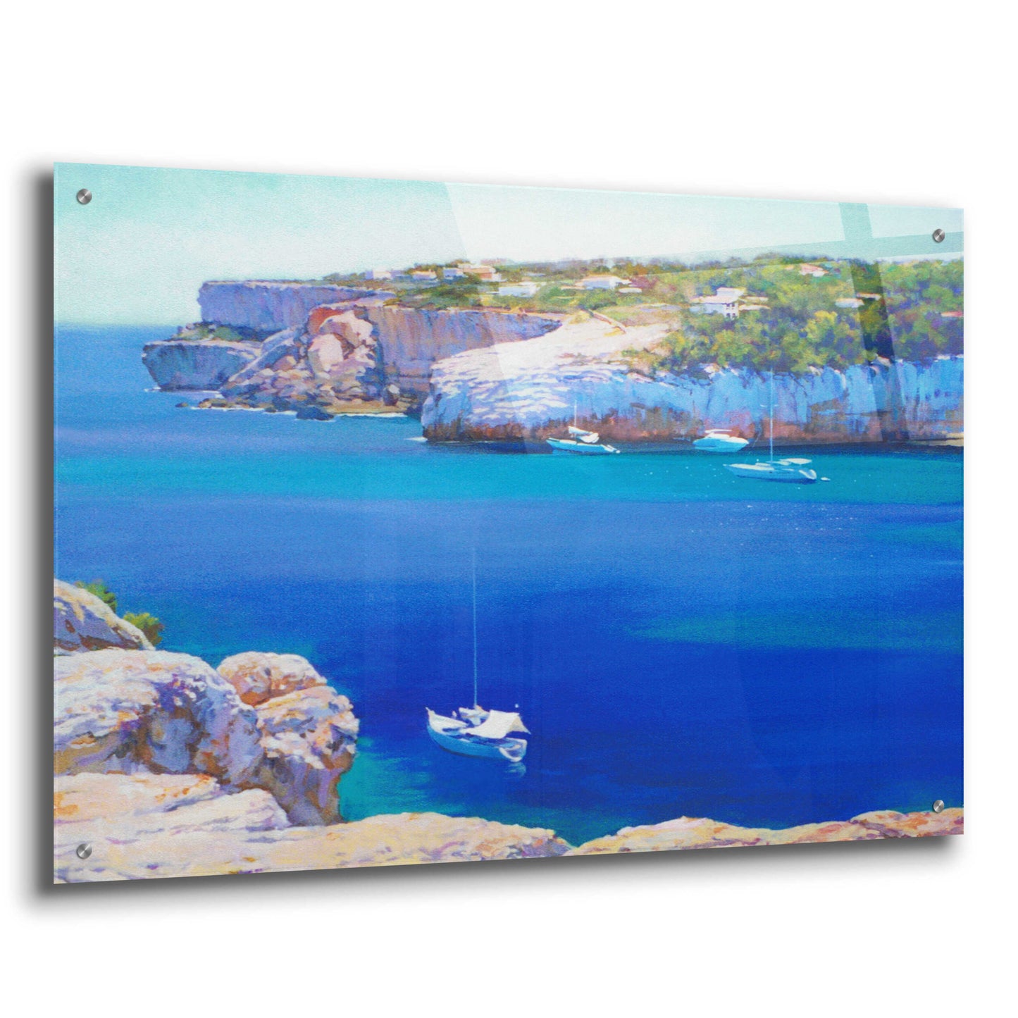 Epic Art 'Cala Llombards' by Alex Hook Krioutchkov, Acrylic Glass Wall Art,36x24