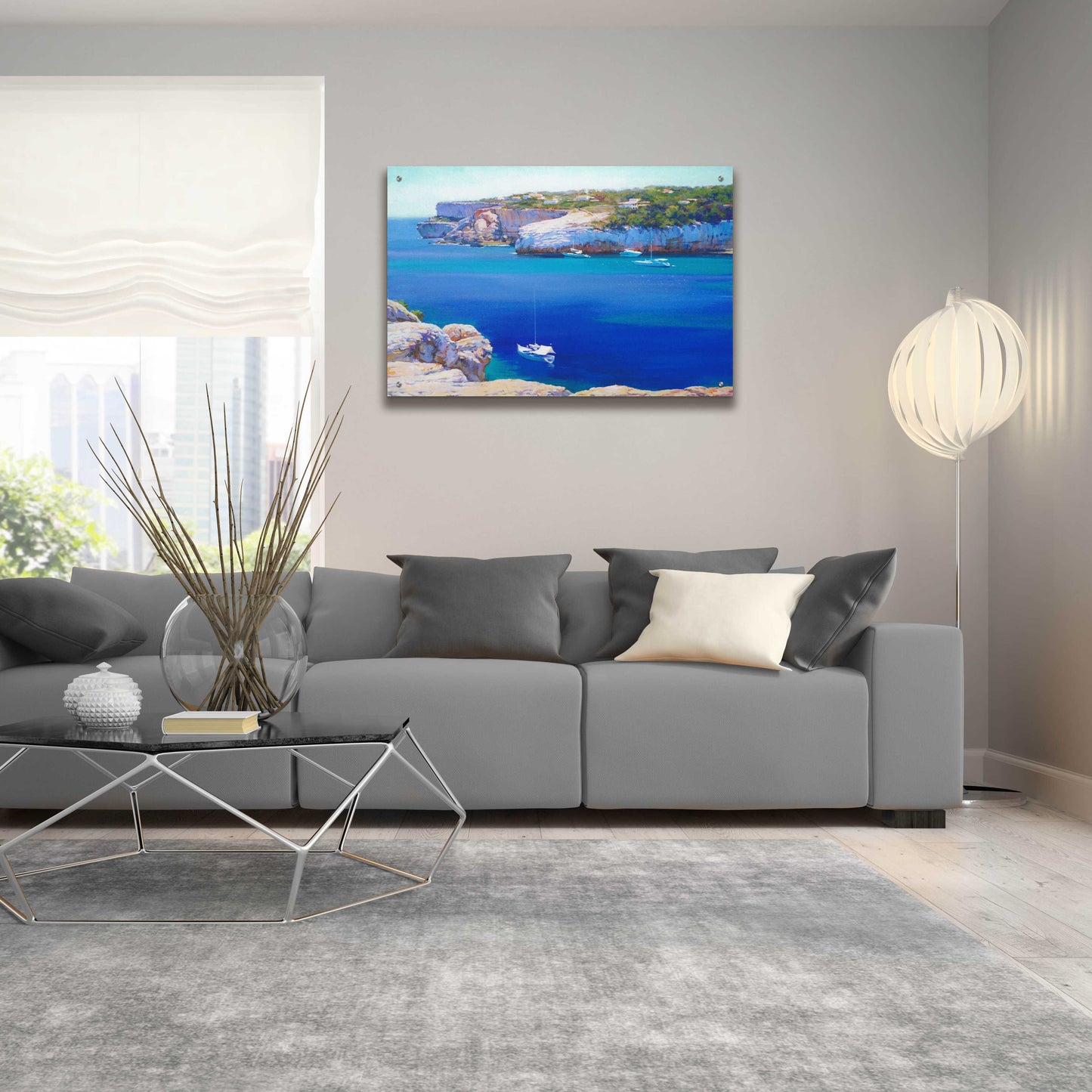 Epic Art 'Cala Llombards' by Alex Hook Krioutchkov, Acrylic Glass Wall Art,36x24