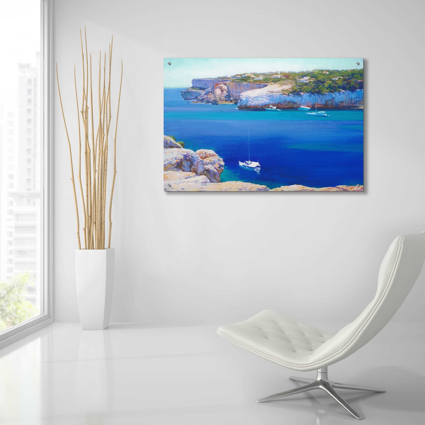 Epic Art 'Cala Llombards' by Alex Hook Krioutchkov, Acrylic Glass Wall Art,36x24