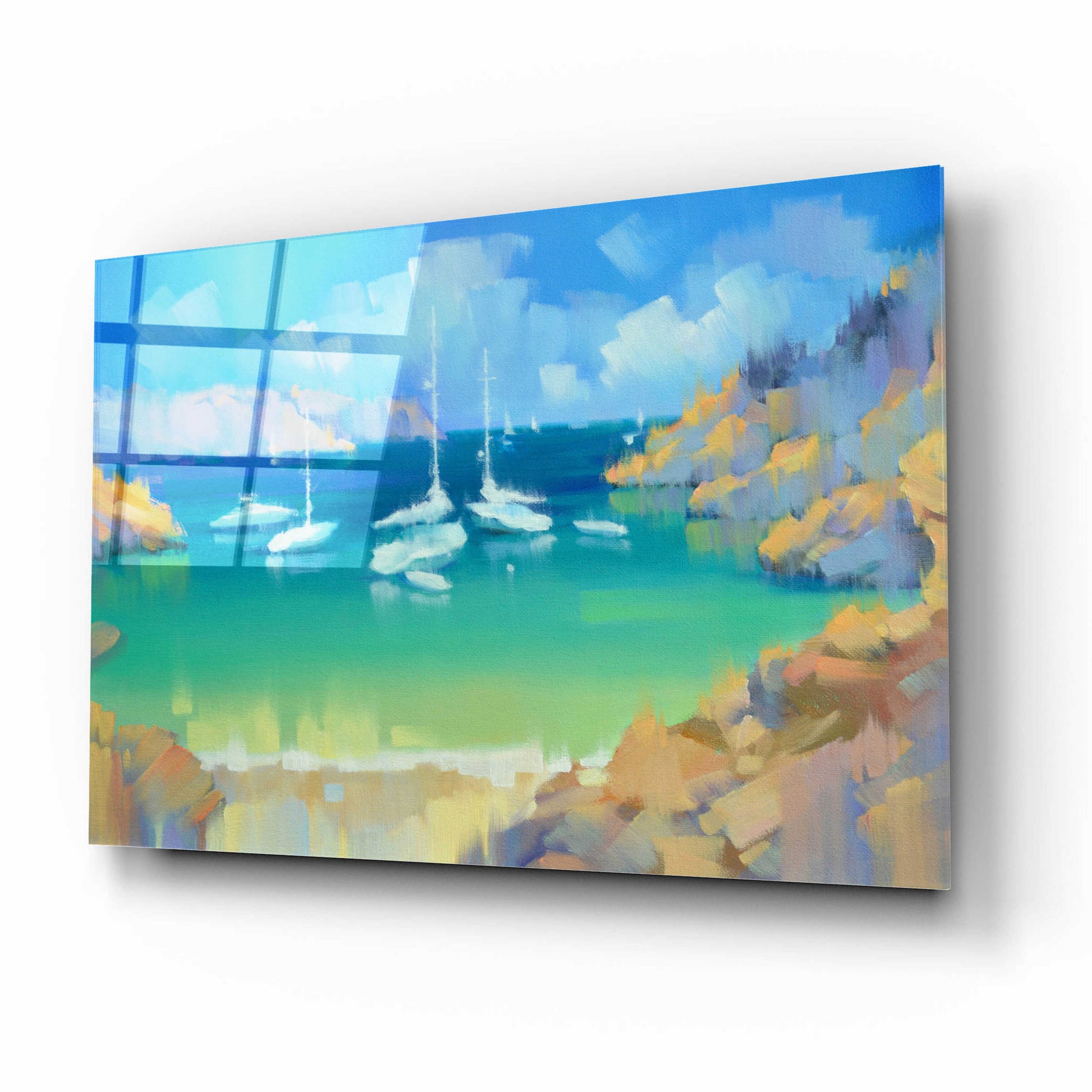 Epic Art 'Cala Llombards VI' by Alex Hook Krioutchkov, Acrylic Glass Wall Art,16x12