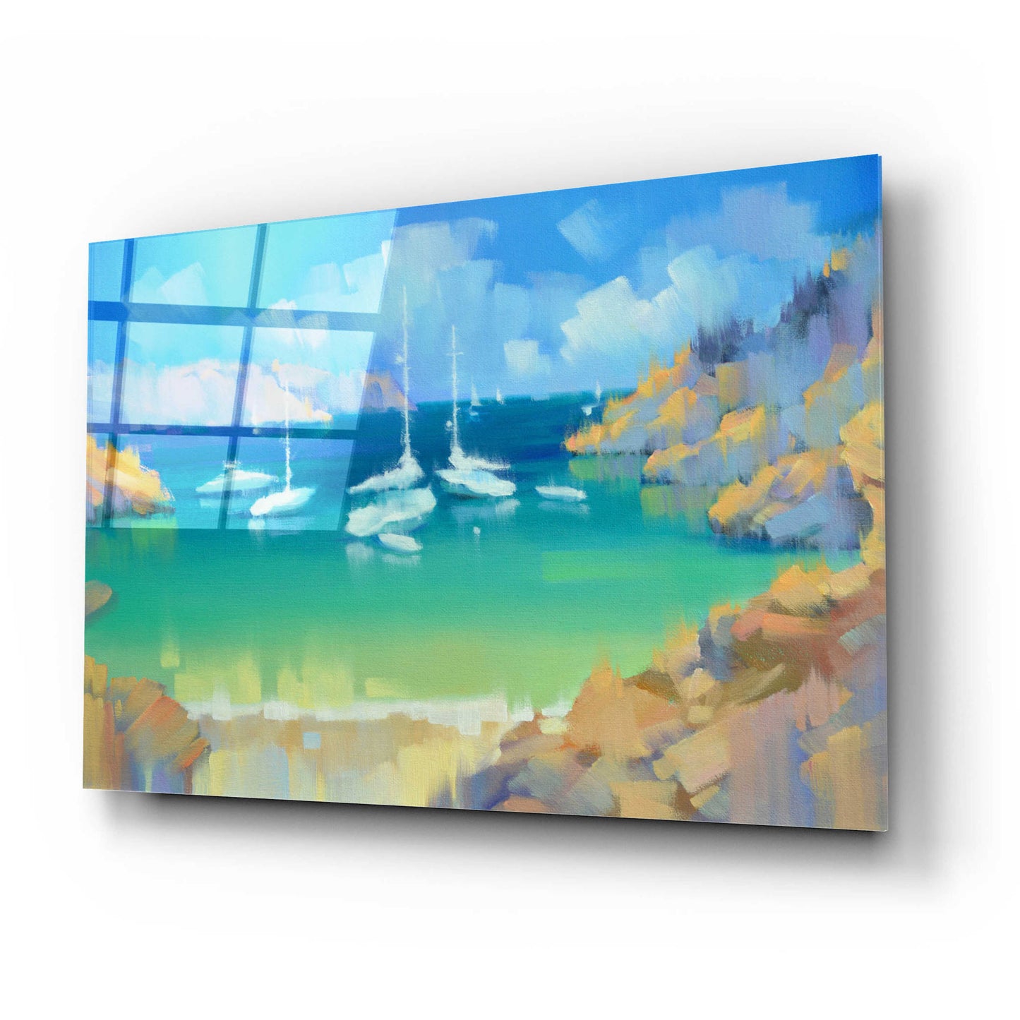 Epic Art 'Cala Llombards VI' by Alex Hook Krioutchkov, Acrylic Glass Wall Art,24x16