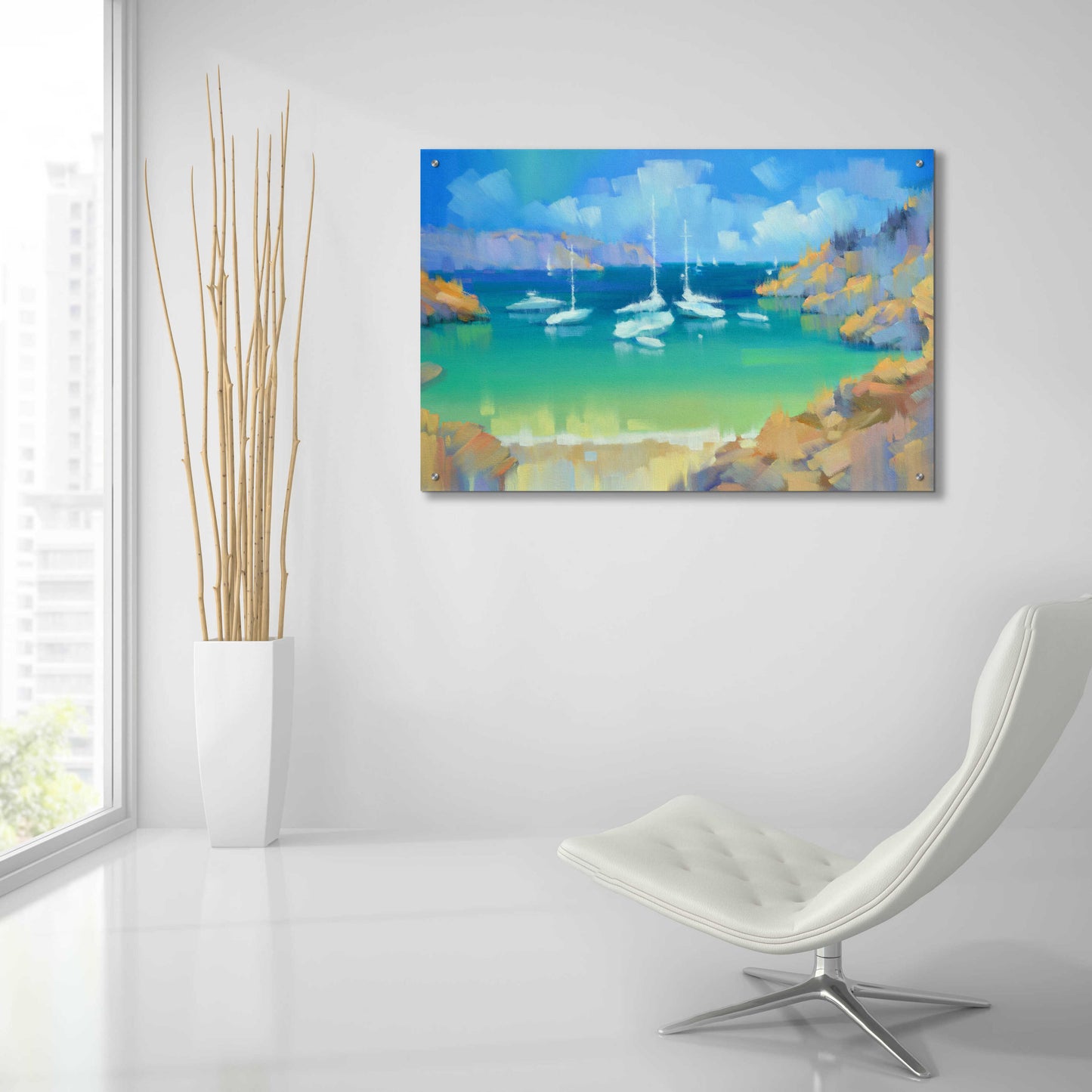 Epic Art 'Cala Llombards VI' by Alex Hook Krioutchkov, Acrylic Glass Wall Art,36x24