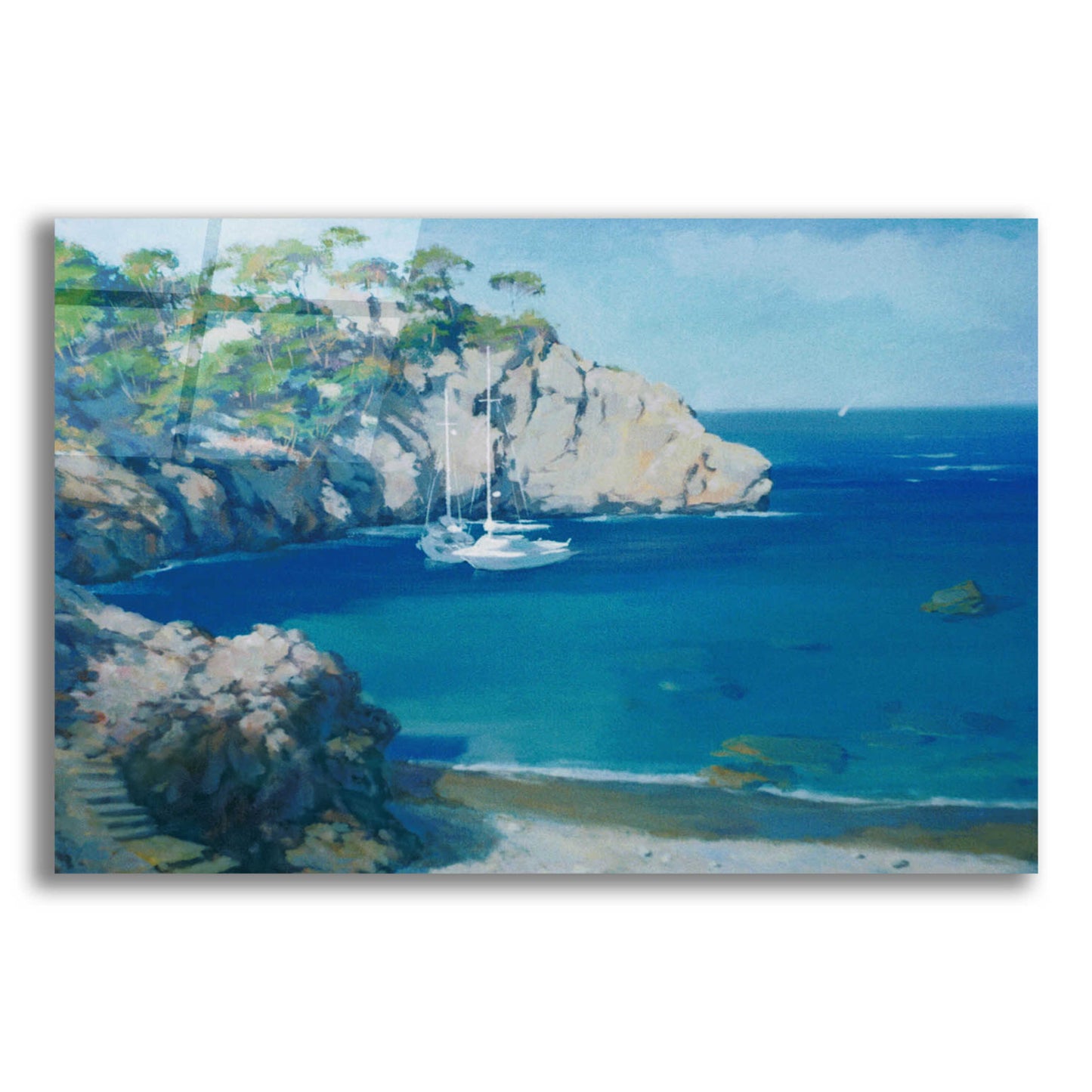 Epic Art 'Cala Secreta' by Alex Hook Krioutchkov, Acrylic Glass Wall Art,16x12