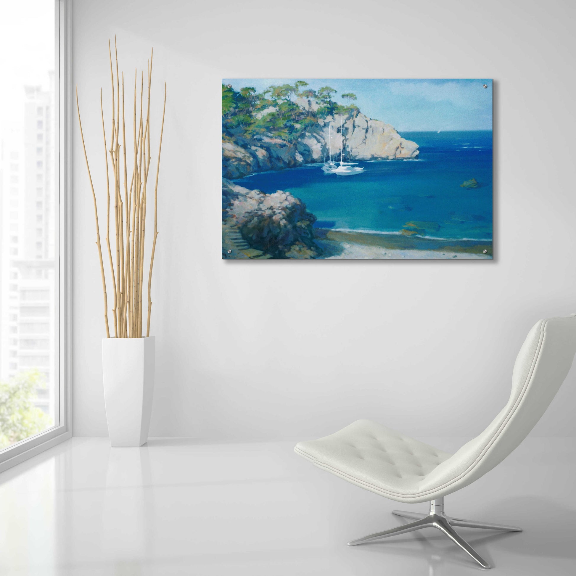 Epic Art 'Cala Secreta' by Alex Hook Krioutchkov, Acrylic Glass Wall Art,36x24