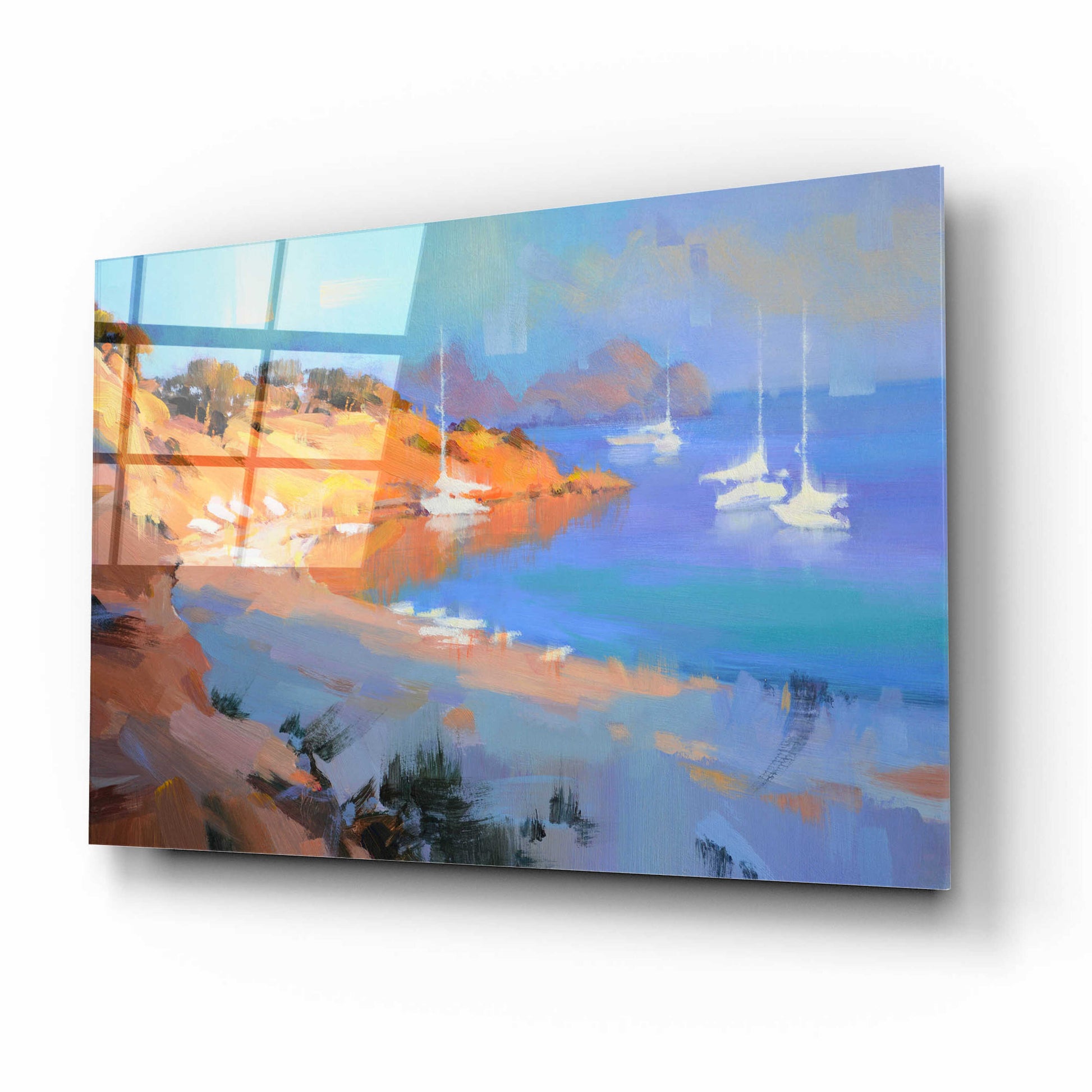 Epic Art 'Evening Boats' by Alex Hook Krioutchkov, Acrylic Glass Wall Art,16x12