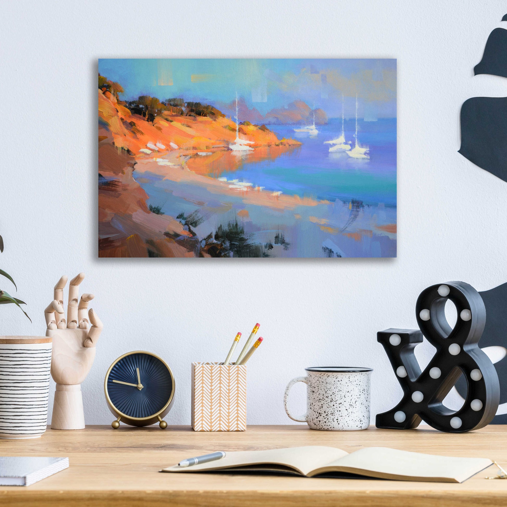 Epic Art 'Evening Boats' by Alex Hook Krioutchkov, Acrylic Glass Wall Art,16x12