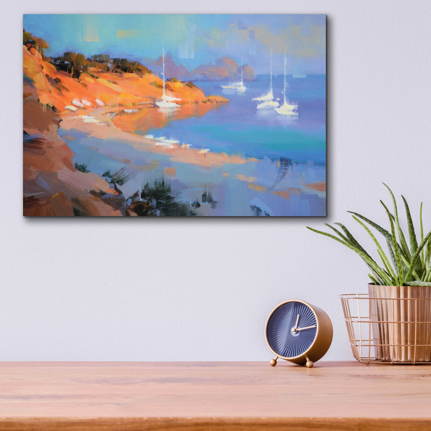 Epic Art 'Evening Boats' by Alex Hook Krioutchkov, Acrylic Glass Wall Art,16x12