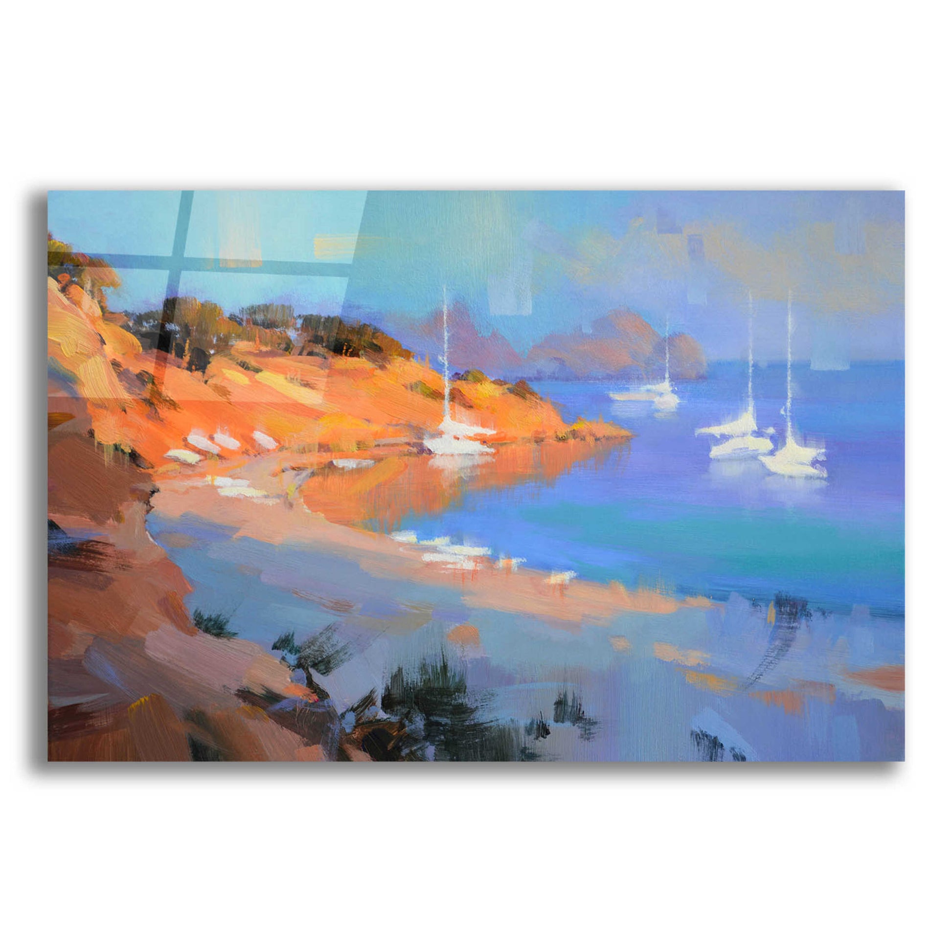 Epic Art 'Evening Boats' by Alex Hook Krioutchkov, Acrylic Glass Wall Art,16x12