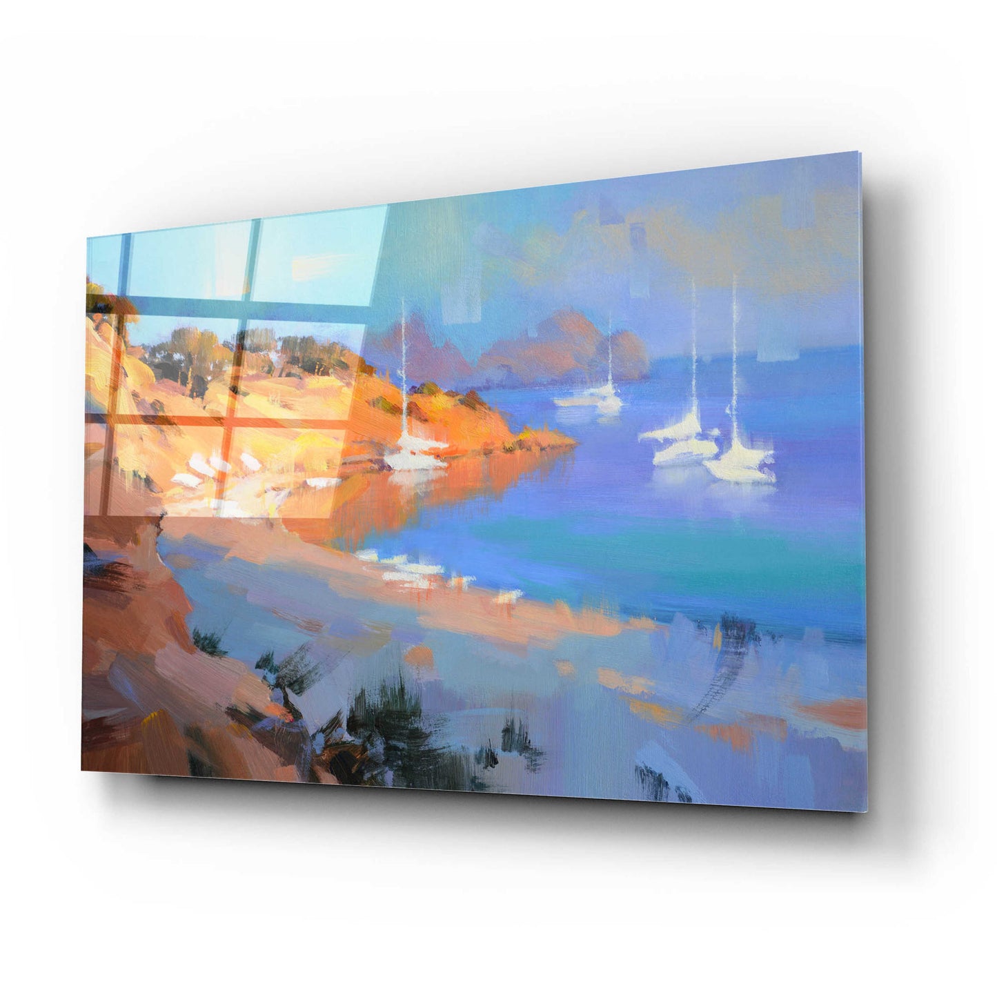 Epic Art 'Evening Boats' by Alex Hook Krioutchkov, Acrylic Glass Wall Art,24x16