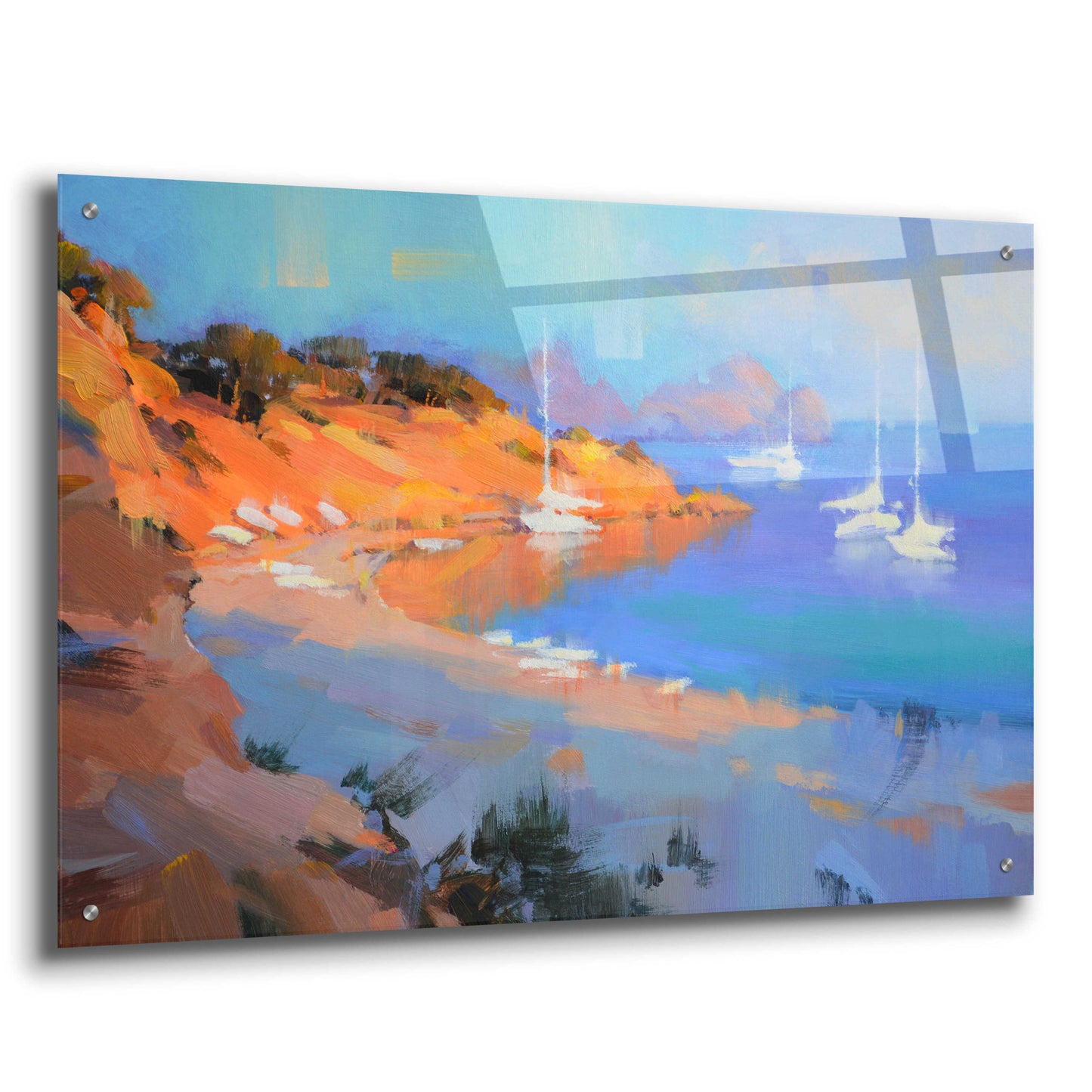 Epic Art 'Evening Boats' by Alex Hook Krioutchkov, Acrylic Glass Wall Art,36x24