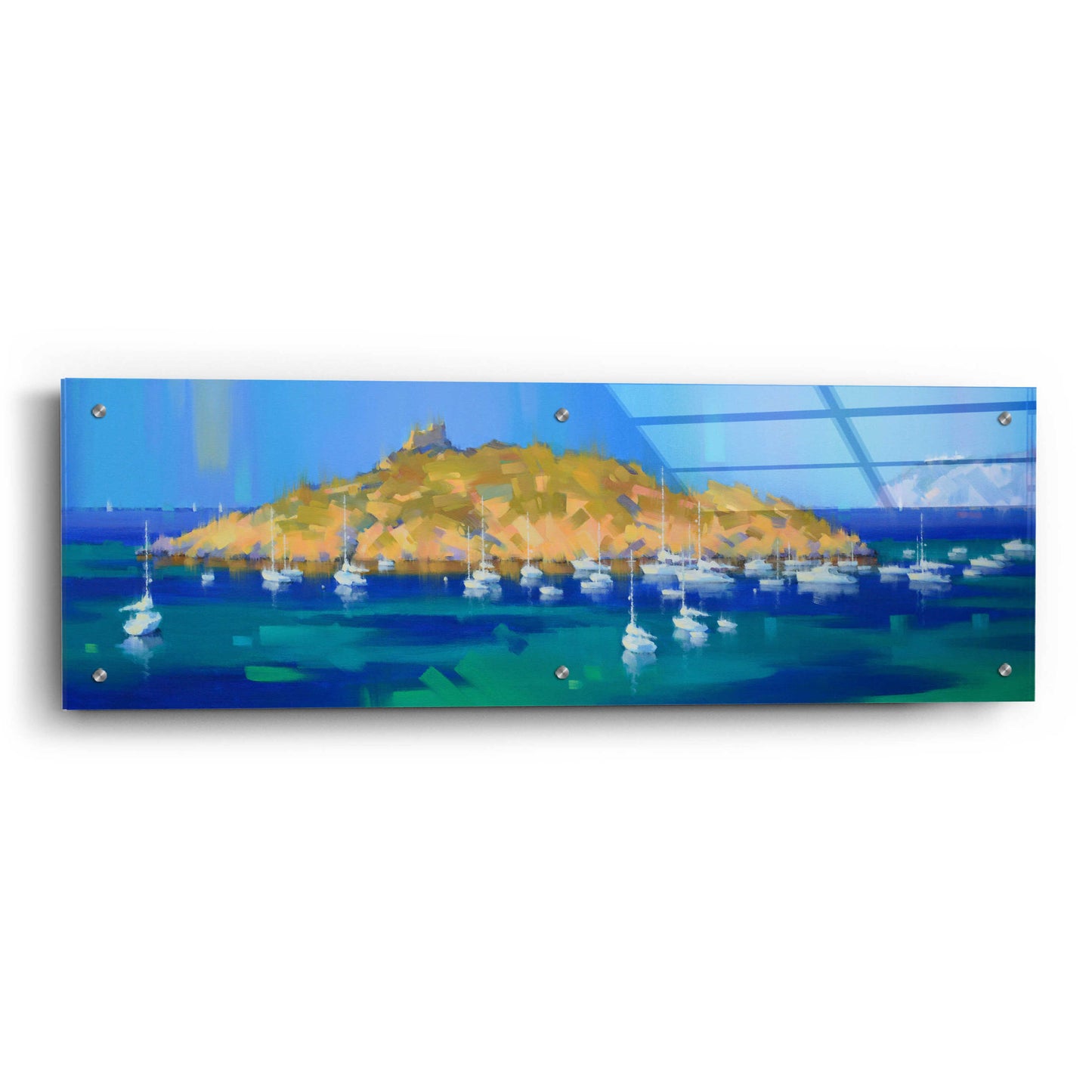 Epic Art 'Island' by Alex Hook Krioutchkov, Acrylic Glass Wall Art,36x12