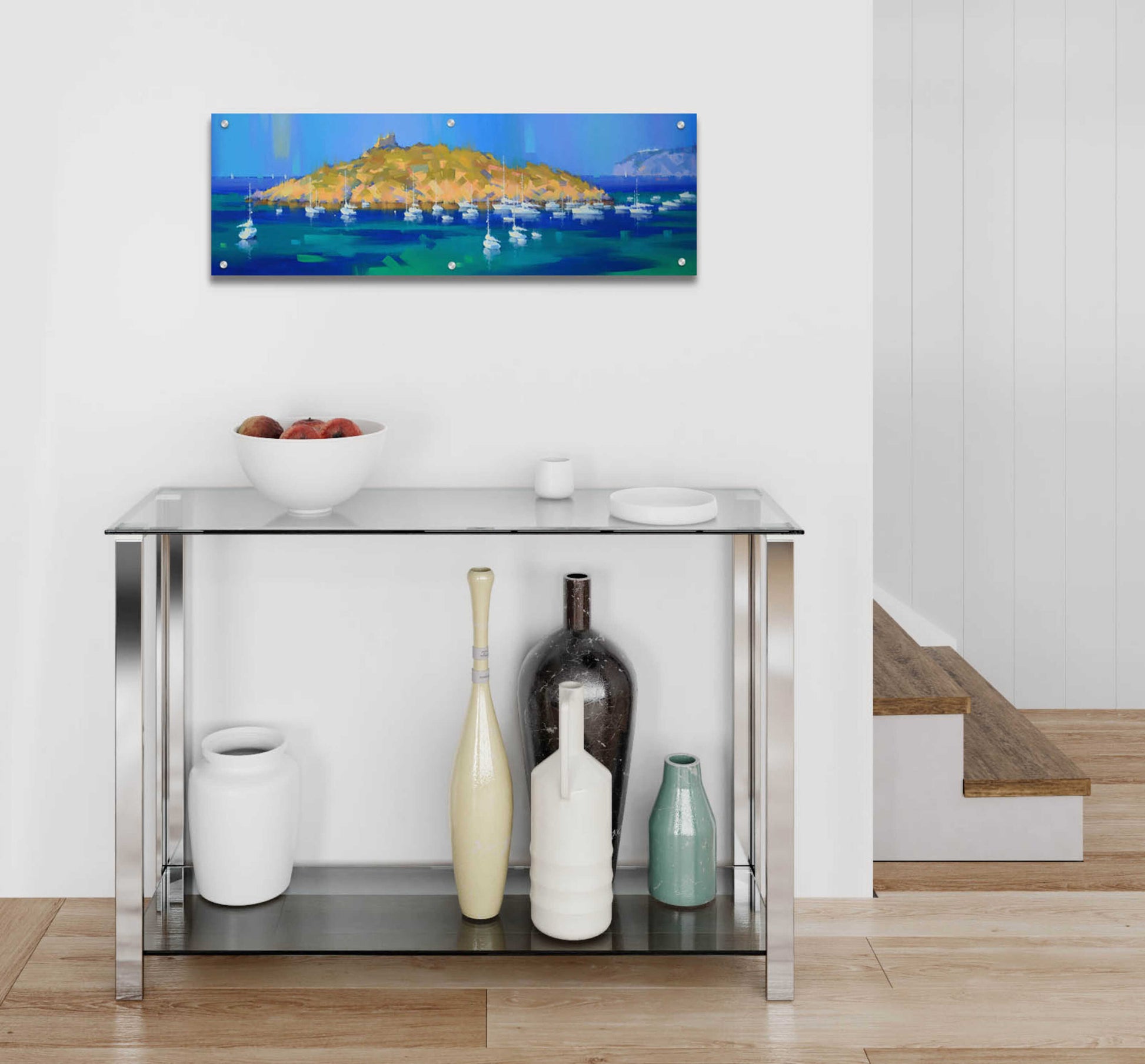 Epic Art 'Island' by Alex Hook Krioutchkov, Acrylic Glass Wall Art,36x12