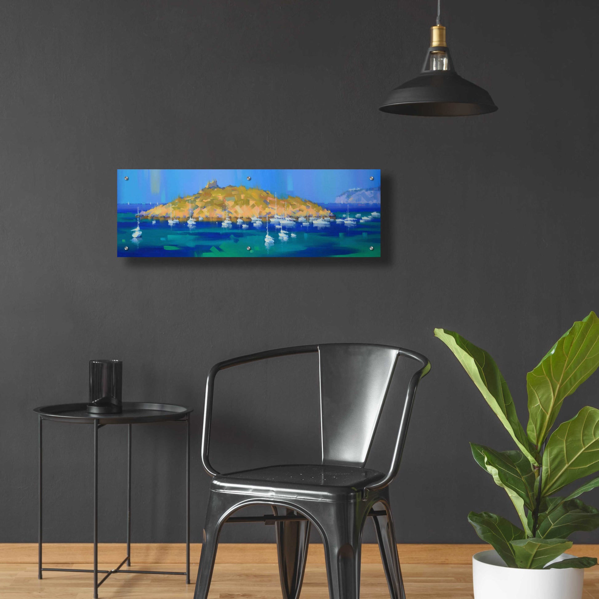 Epic Art 'Island' by Alex Hook Krioutchkov, Acrylic Glass Wall Art,36x12