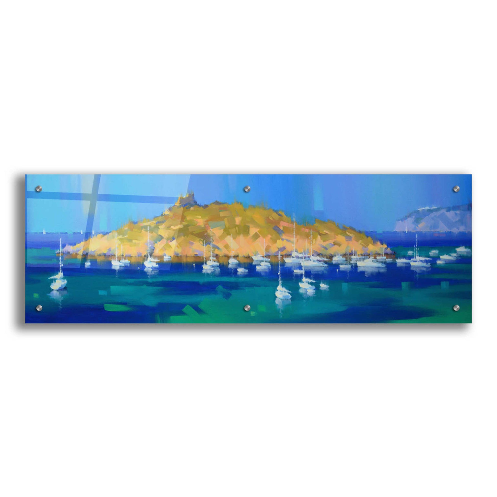 Epic Art 'Island' by Alex Hook Krioutchkov, Acrylic Glass Wall Art,36x12