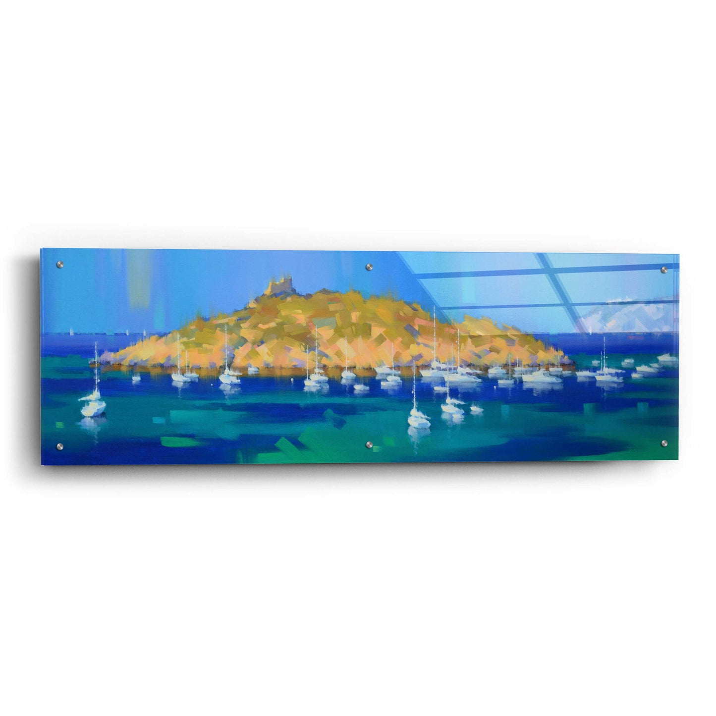 Epic Art 'Island' by Alex Hook Krioutchkov, Acrylic Glass Wall Art,48x16