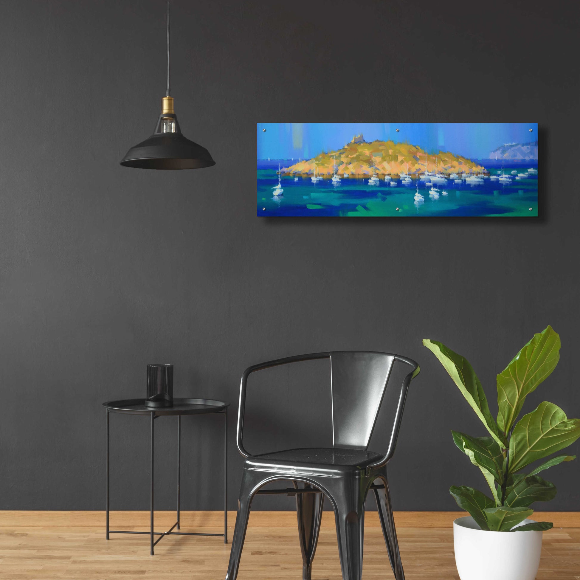 Epic Art 'Island' by Alex Hook Krioutchkov, Acrylic Glass Wall Art,48x16