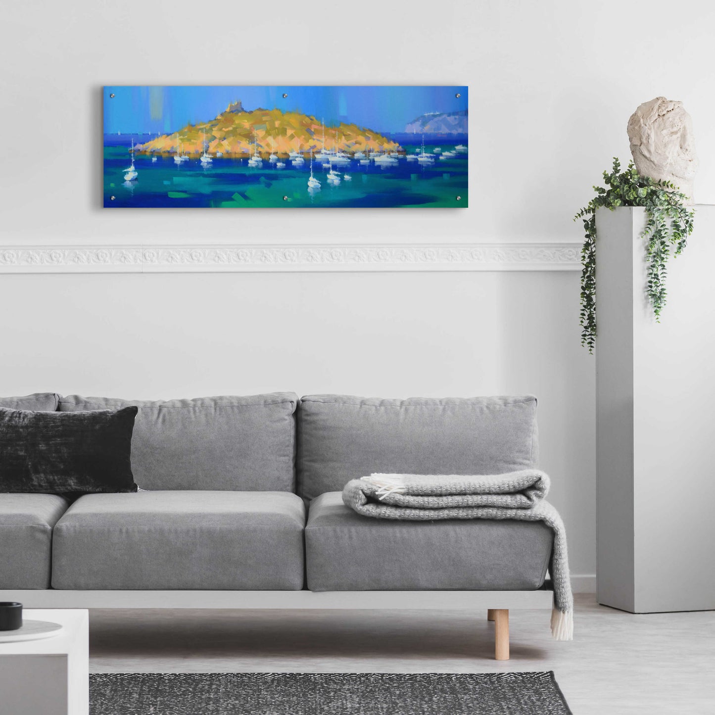 Epic Art 'Island' by Alex Hook Krioutchkov, Acrylic Glass Wall Art,48x16