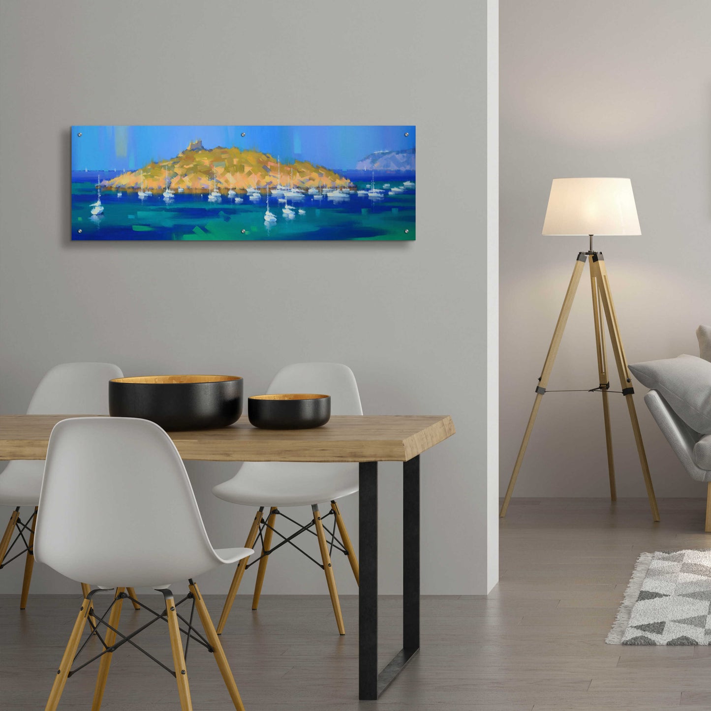 Epic Art 'Island' by Alex Hook Krioutchkov, Acrylic Glass Wall Art,48x16