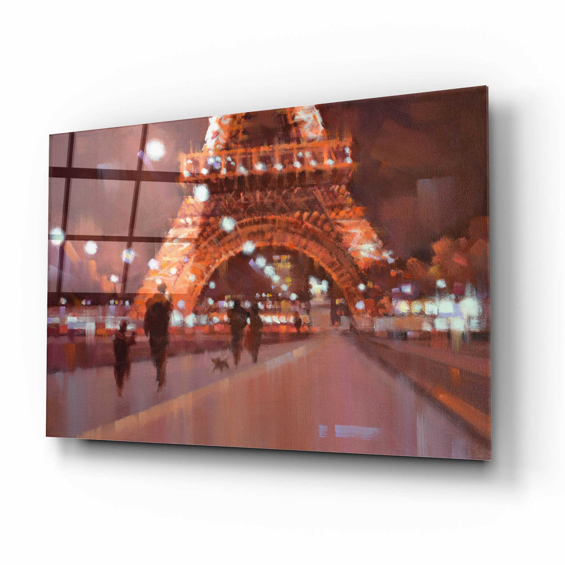 Epic Art 'Paris at Night' by Alex Hook Krioutchkov, Acrylic Glass Wall Art,16x12