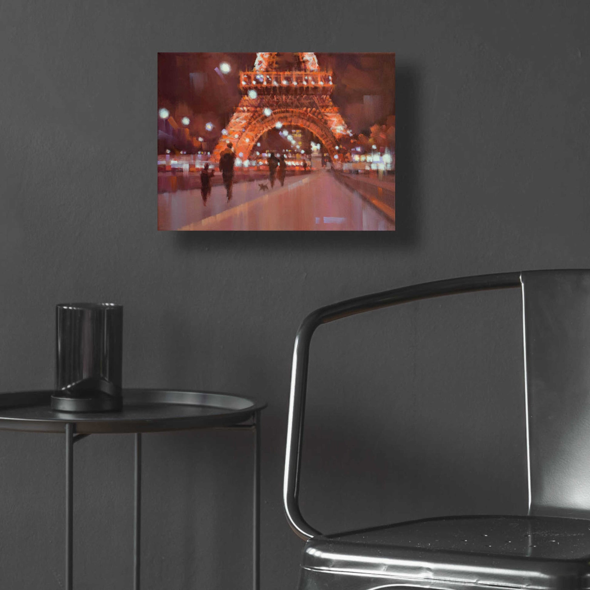 Epic Art 'Paris at Night' by Alex Hook Krioutchkov, Acrylic Glass Wall Art,16x12