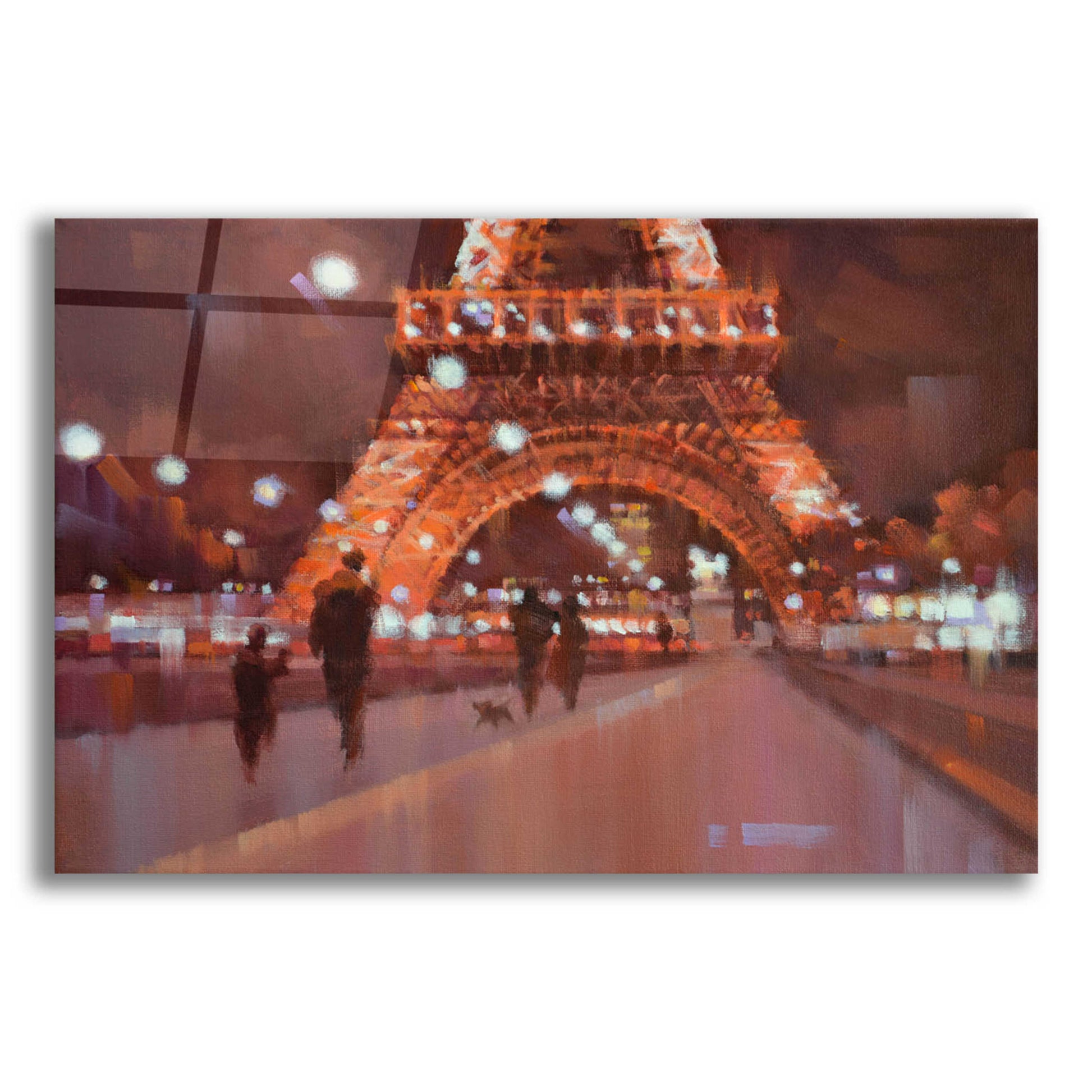 Epic Art 'Paris at Night' by Alex Hook Krioutchkov, Acrylic Glass Wall Art,16x12