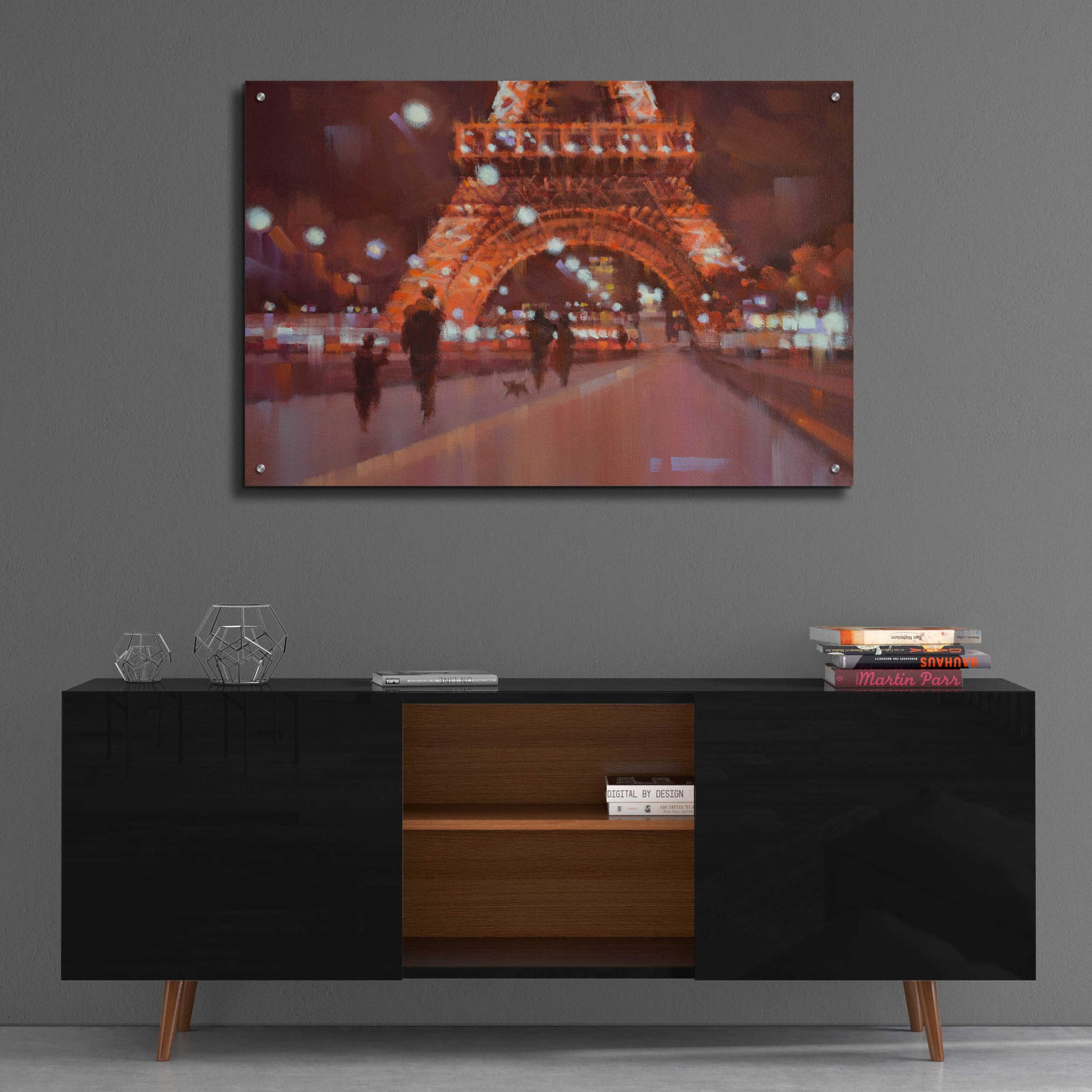 Epic Art 'Paris at Night' by Alex Hook Krioutchkov, Acrylic Glass Wall Art,36x24