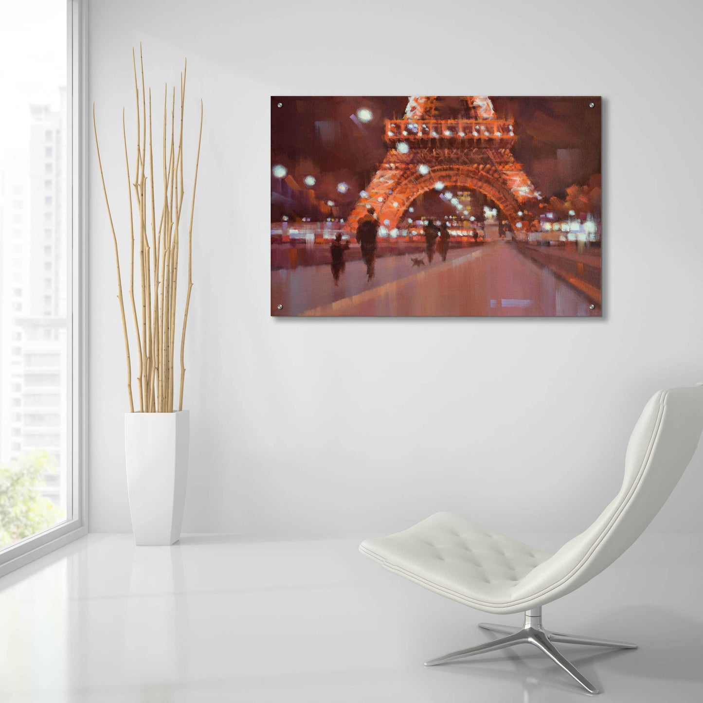 Epic Art 'Paris at Night' by Alex Hook Krioutchkov, Acrylic Glass Wall Art,36x24