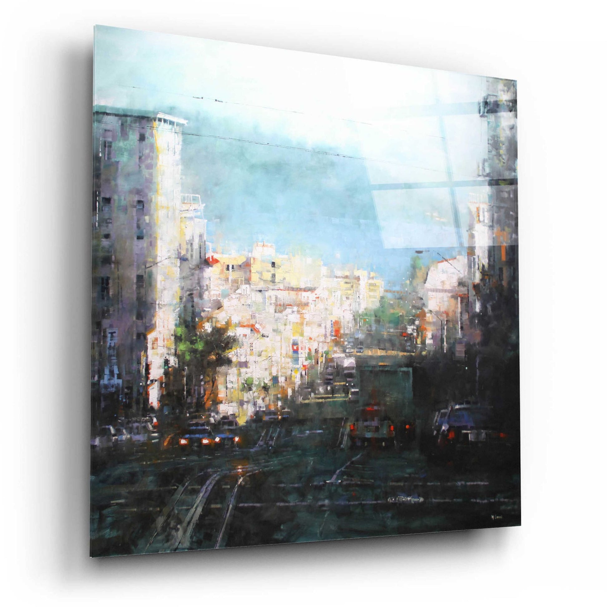 Epic Art 'Bay Mist' by Mark Lague, Acrylic Glass Wall Art,12x12