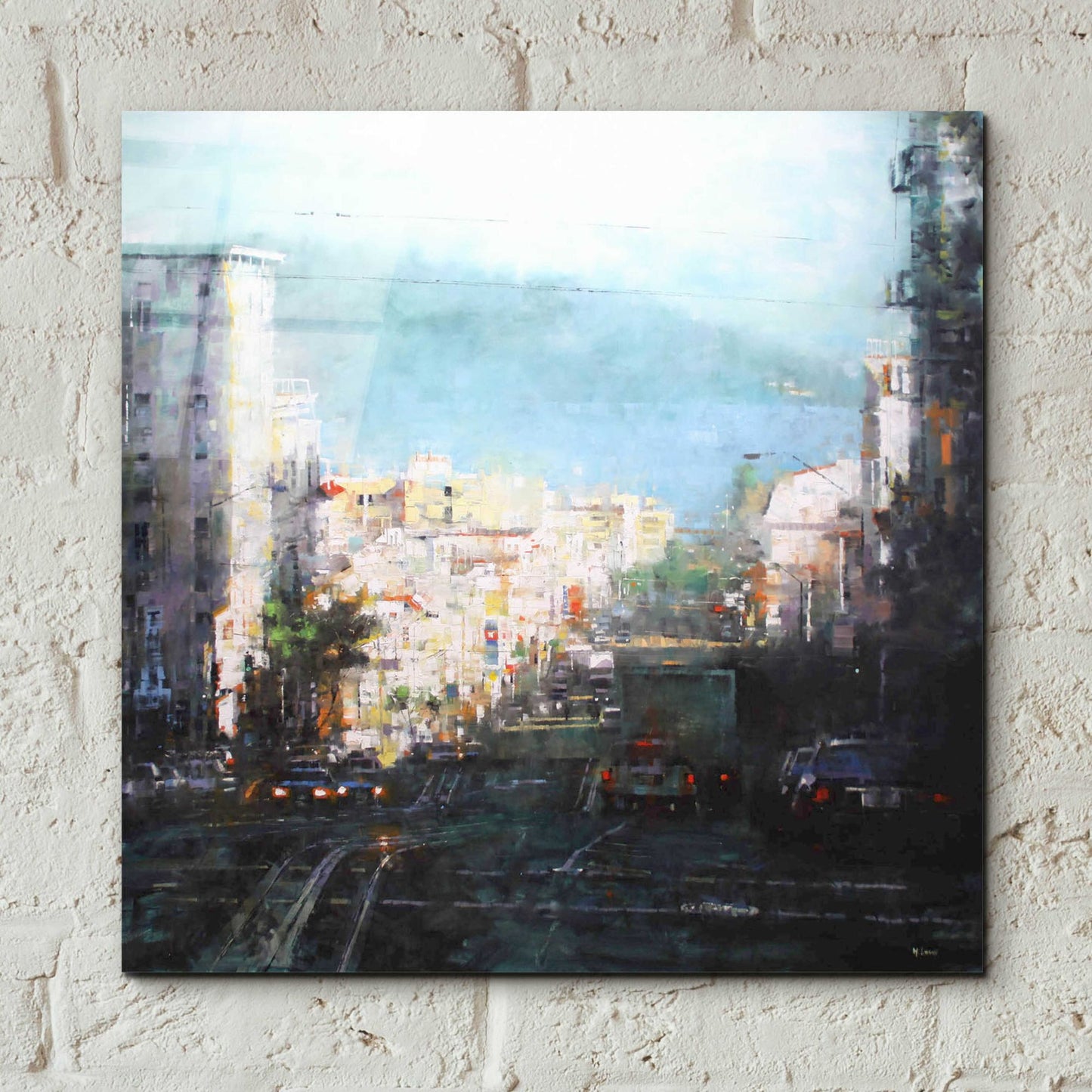 Epic Art 'Bay Mist' by Mark Lague, Acrylic Glass Wall Art,12x12