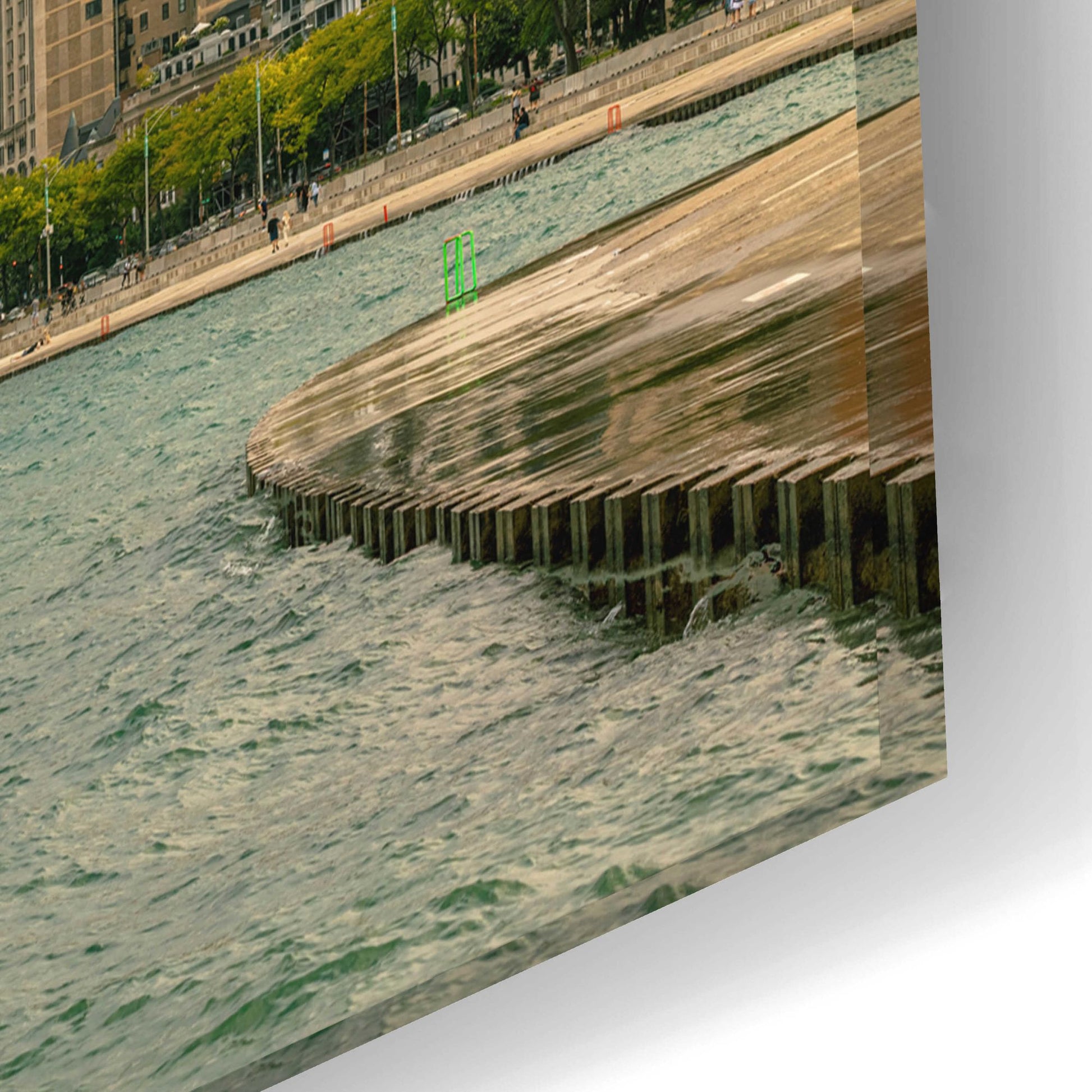 Epic Art 'Cloudy Chicago' by Epic Portfolio, Acrylic Glass Wall Art,24x16