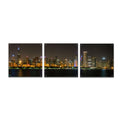 Epic Art 'Chicago Cityscape Baseball' by Epic Portfolio, Acrylic Glass Wall Art, 3 Piece Set