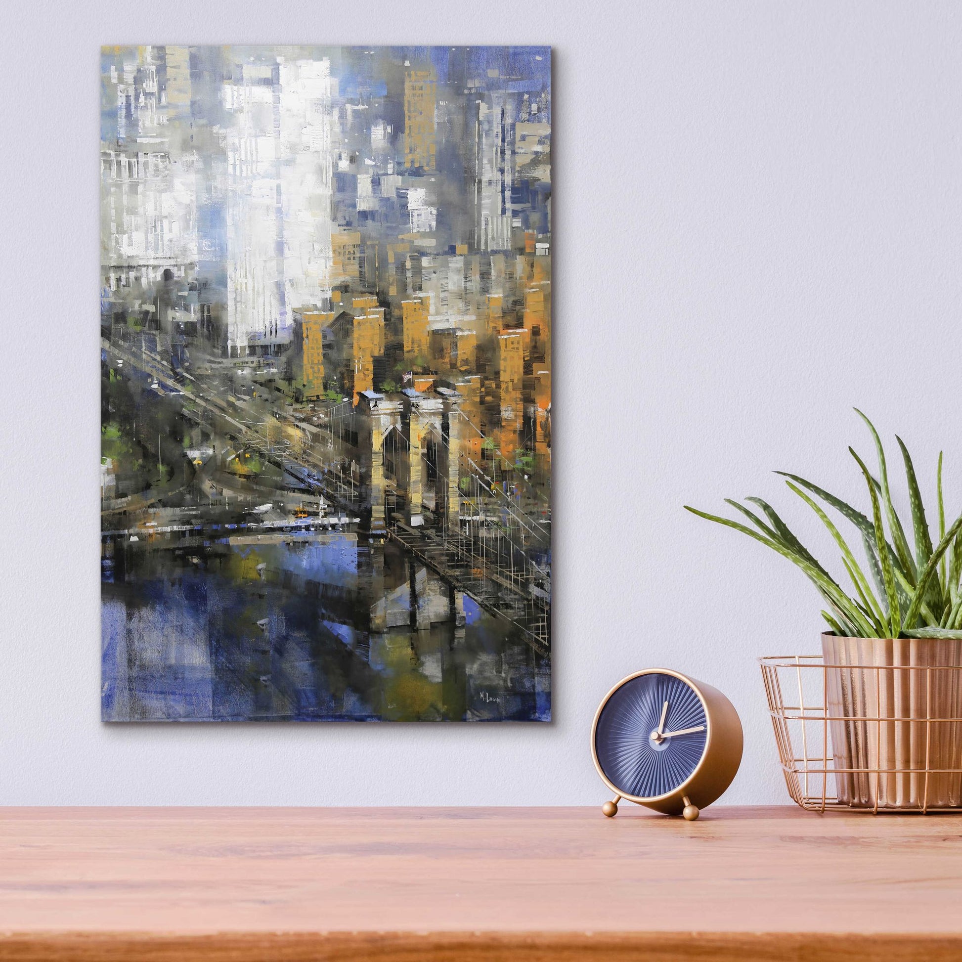 Epic Art 'Brooklyn Bridge 2' by Mark Lague, Acrylic Glass Wall Art,12x16