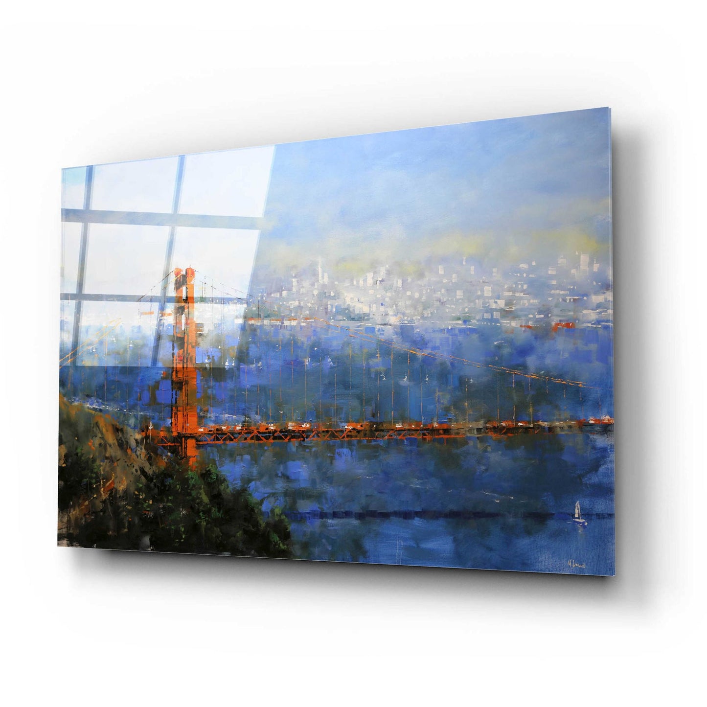 Epic Art 'Golden Gate Afternoon' by Mark Lague, Acrylic Glass Wall Art,24x16